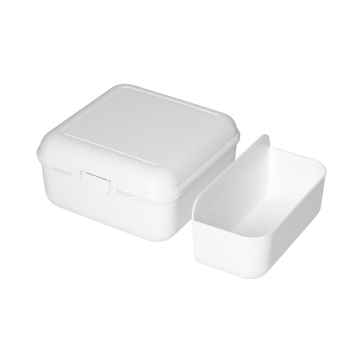 elasto Lunchbox "Cube" 1100 ml Vorratsdose mit Trennschale Made in Germany