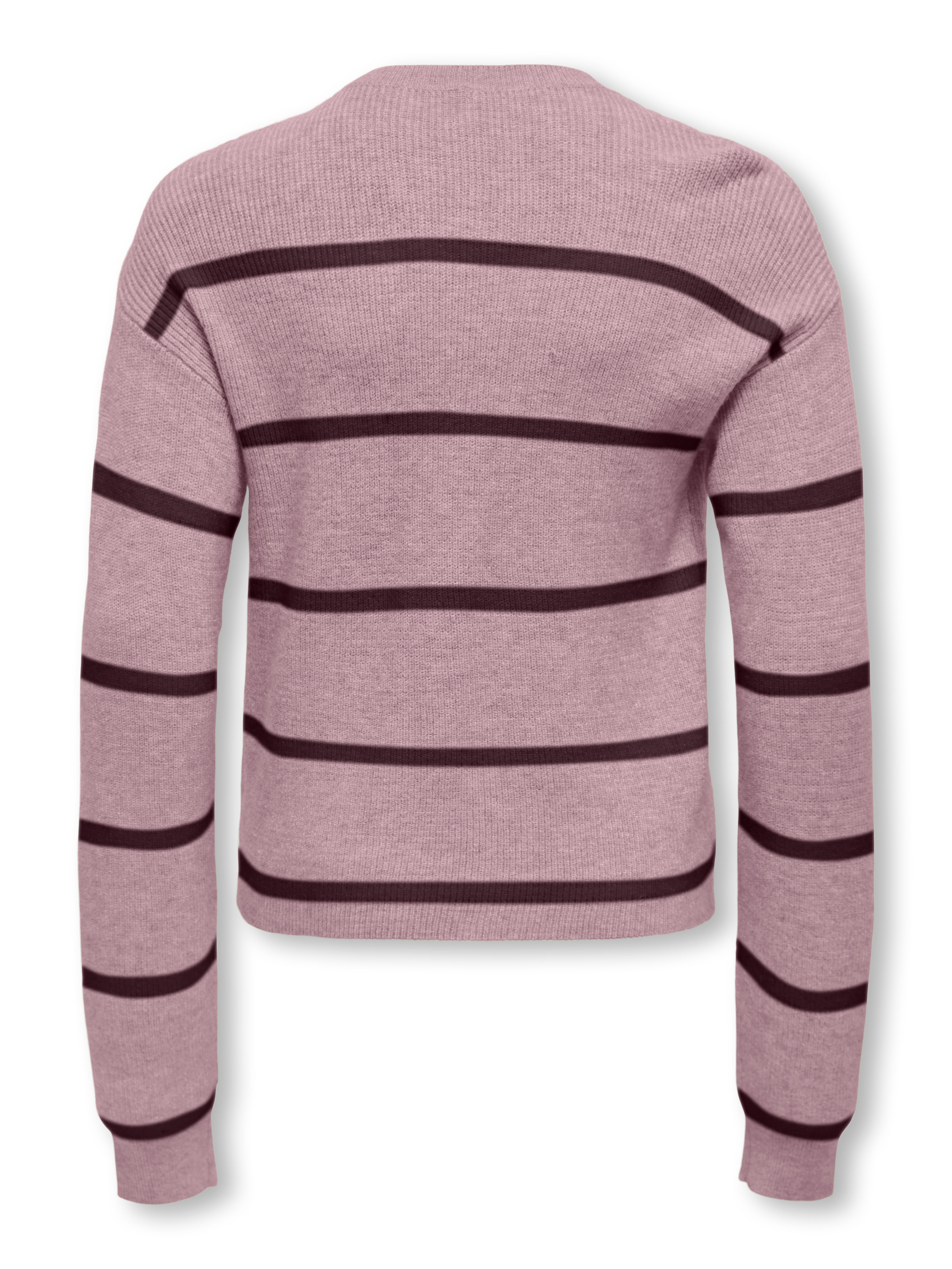 KIDS ONLY Strickpullover KOGFRANCA SHORT L/S STRIPE KNT NOOS Viskosemischung, loose fit