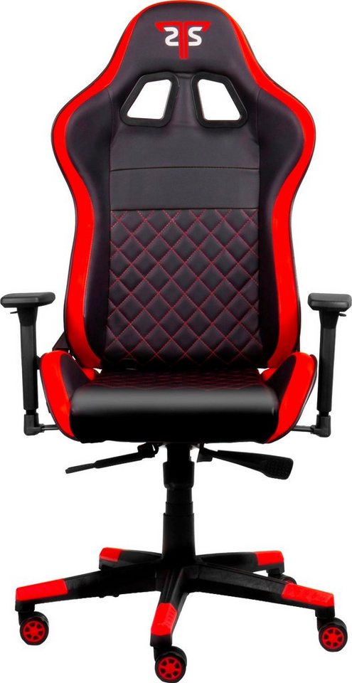 Hyrican Gaming-Stuhl Striker CODE RED, ergonomisch, höhenverstellbar,  Bürostuhl
