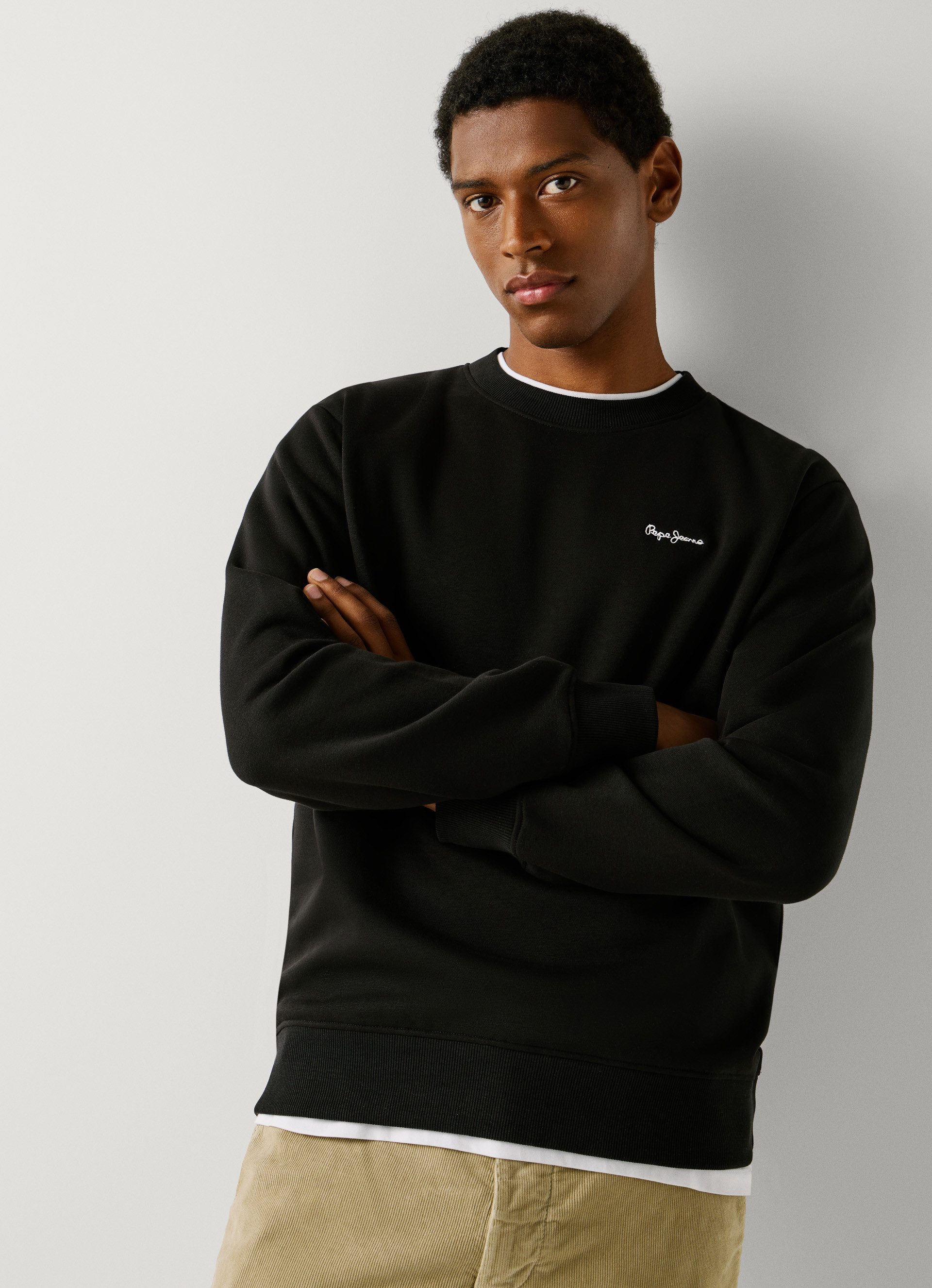 Pepe Jeans Sweatshirt GRIFFIN CREW mit Rundhals, Rippbündchen