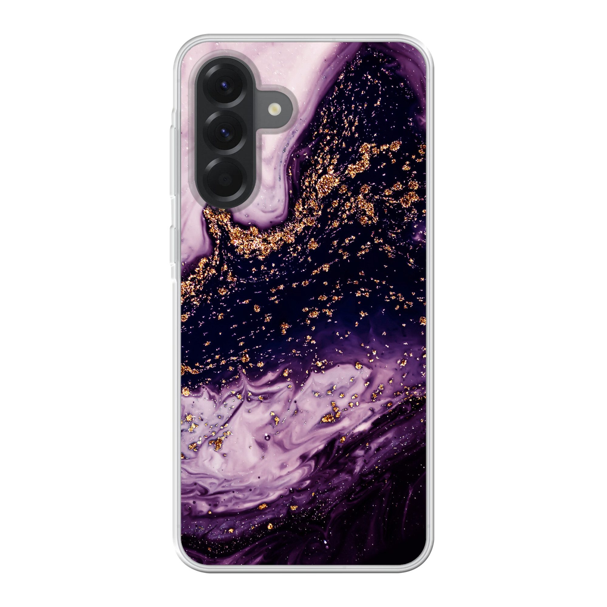 MuchoWow Handyhülle für Samsung Galaxy A56 Marmor - Gold - Naturstein, Phone Case, Silikon, Schutzhülle Dünn