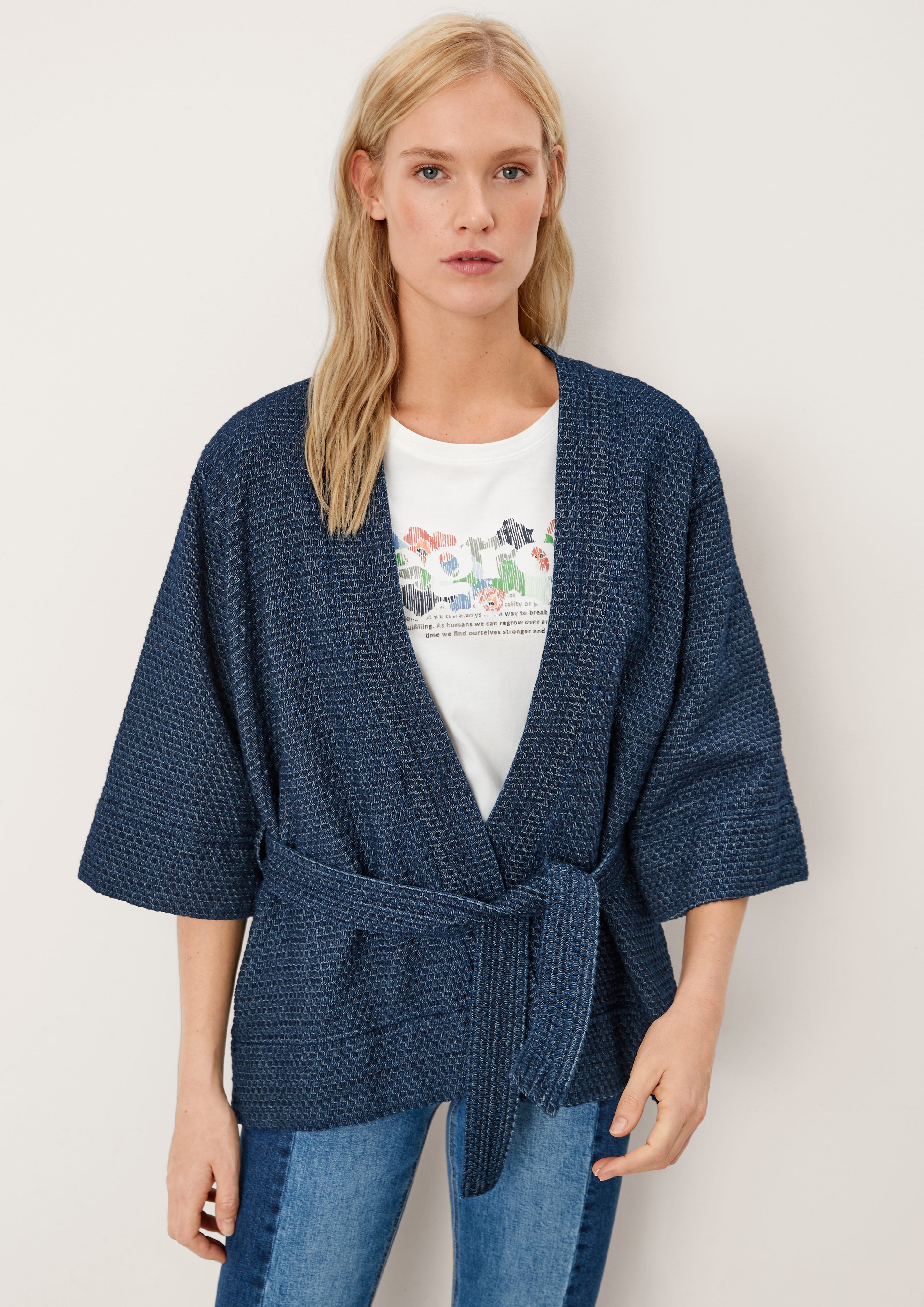 s.Oliver Funktionsjacke Jacquard-Kimono