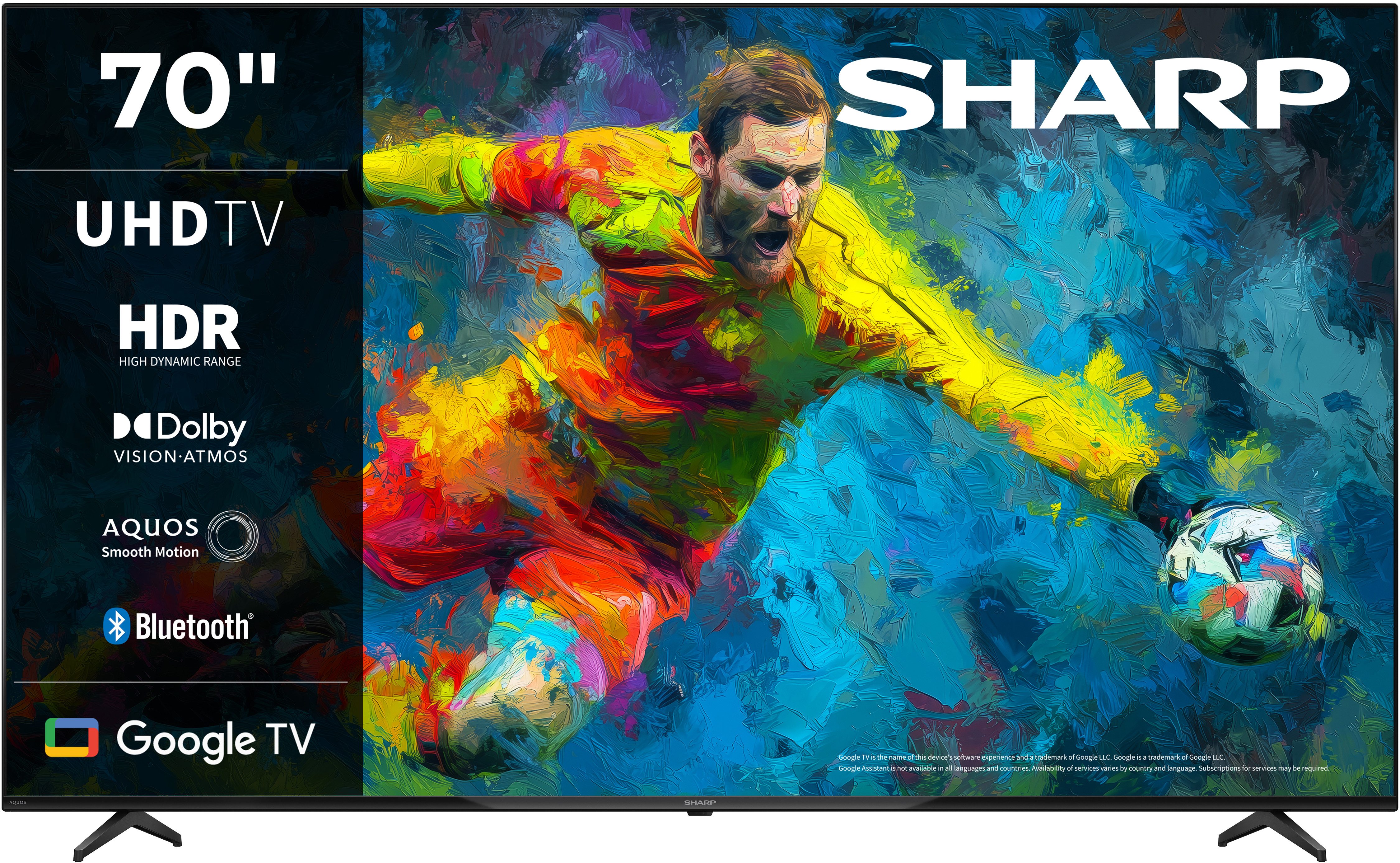 Sharp 4T-C70HLx LED-Fernseher (177 cm/70 Zoll, 4K Ultra HD, Google TV, Smart-TV)