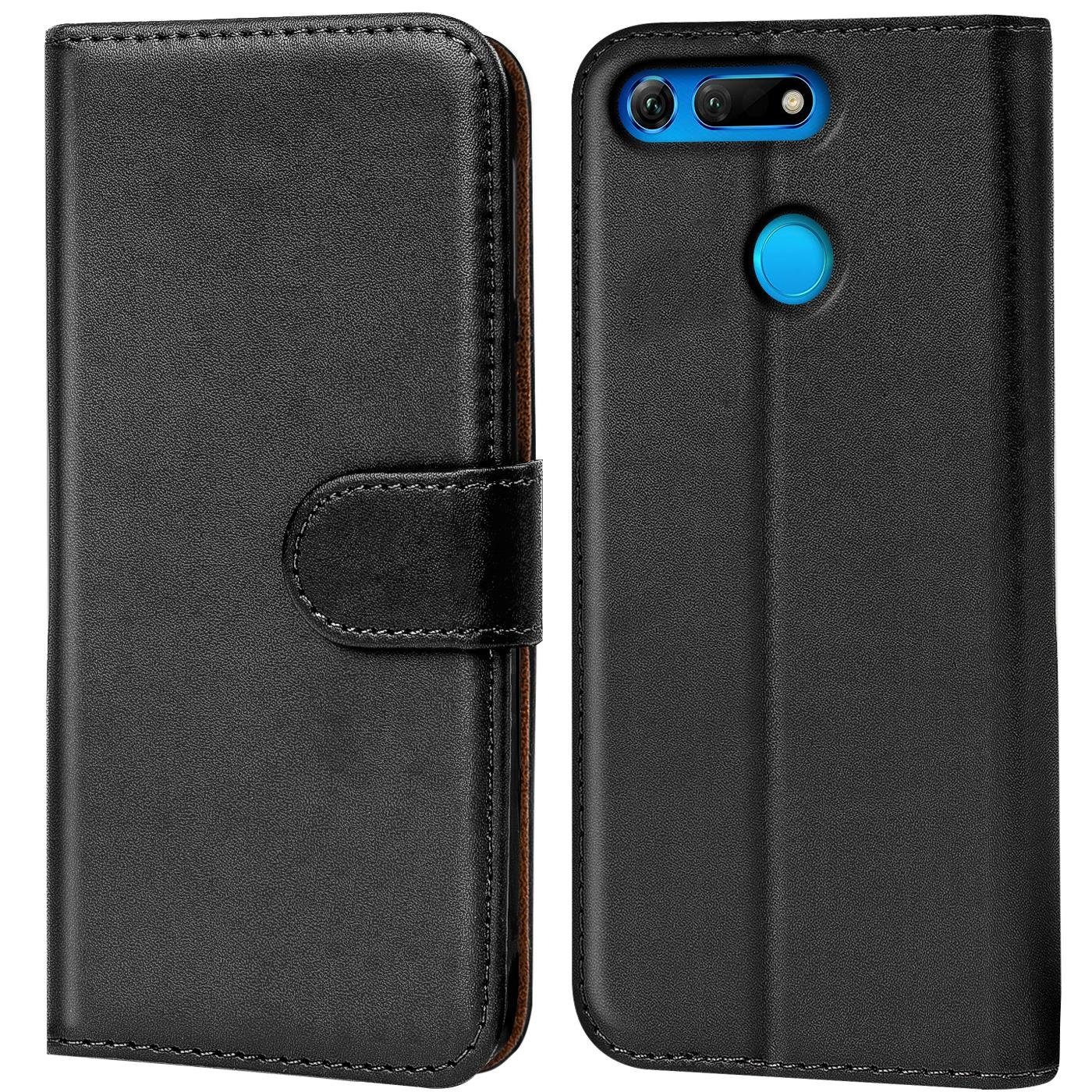 CoolGadget Handyhülle Wallet Klapp Tasche Book Case für Honor View 20 6,4 Zoll, Hülle Klapphülle Flip Cover Etui Schutzhülle