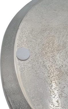 Meinposten Dekoteller MILLA silber Metall Teller Schale Deko Tablett Kerzenteller Ø 31 cm (1 St)