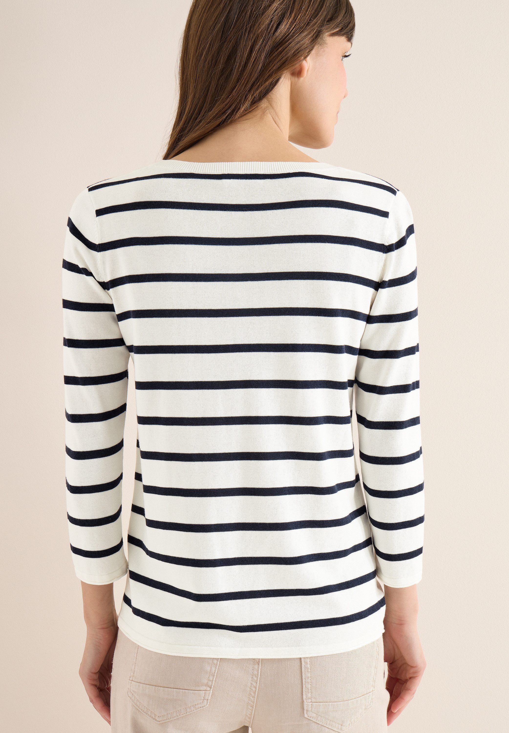 CECIL Strickpullover im Streifen-Look, 3/4-Arm günstig online kaufen