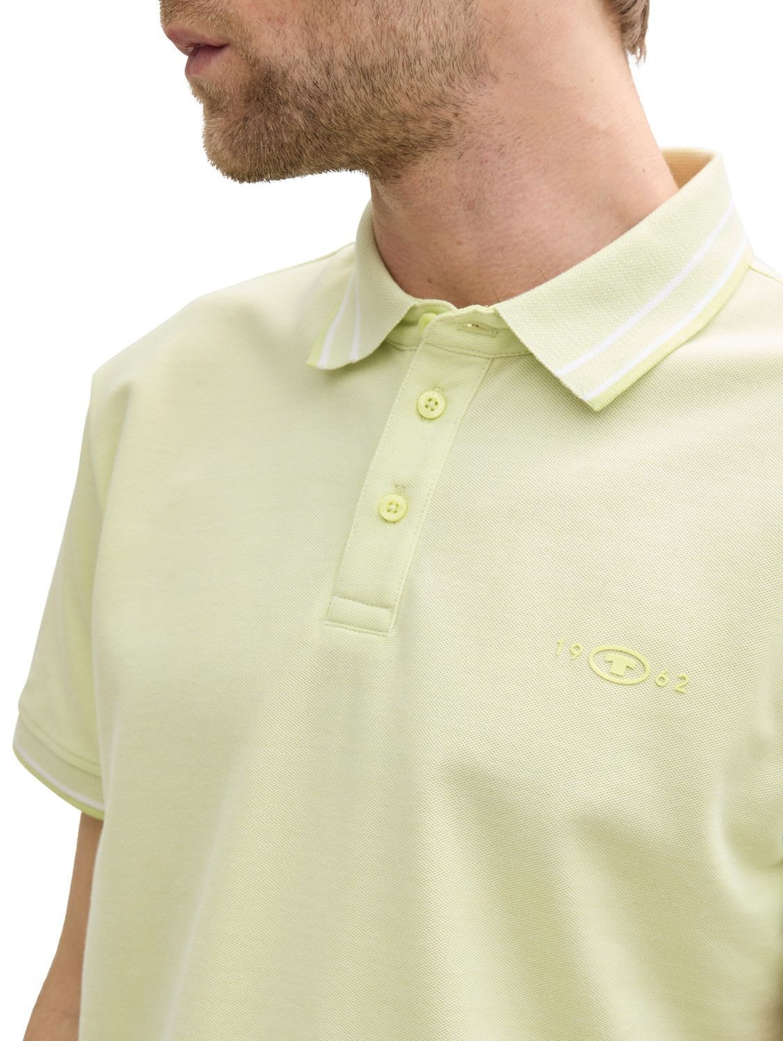 TOM TAILOR Poloshirt POLO WITH PRINT (1-tlg) mit Stretch