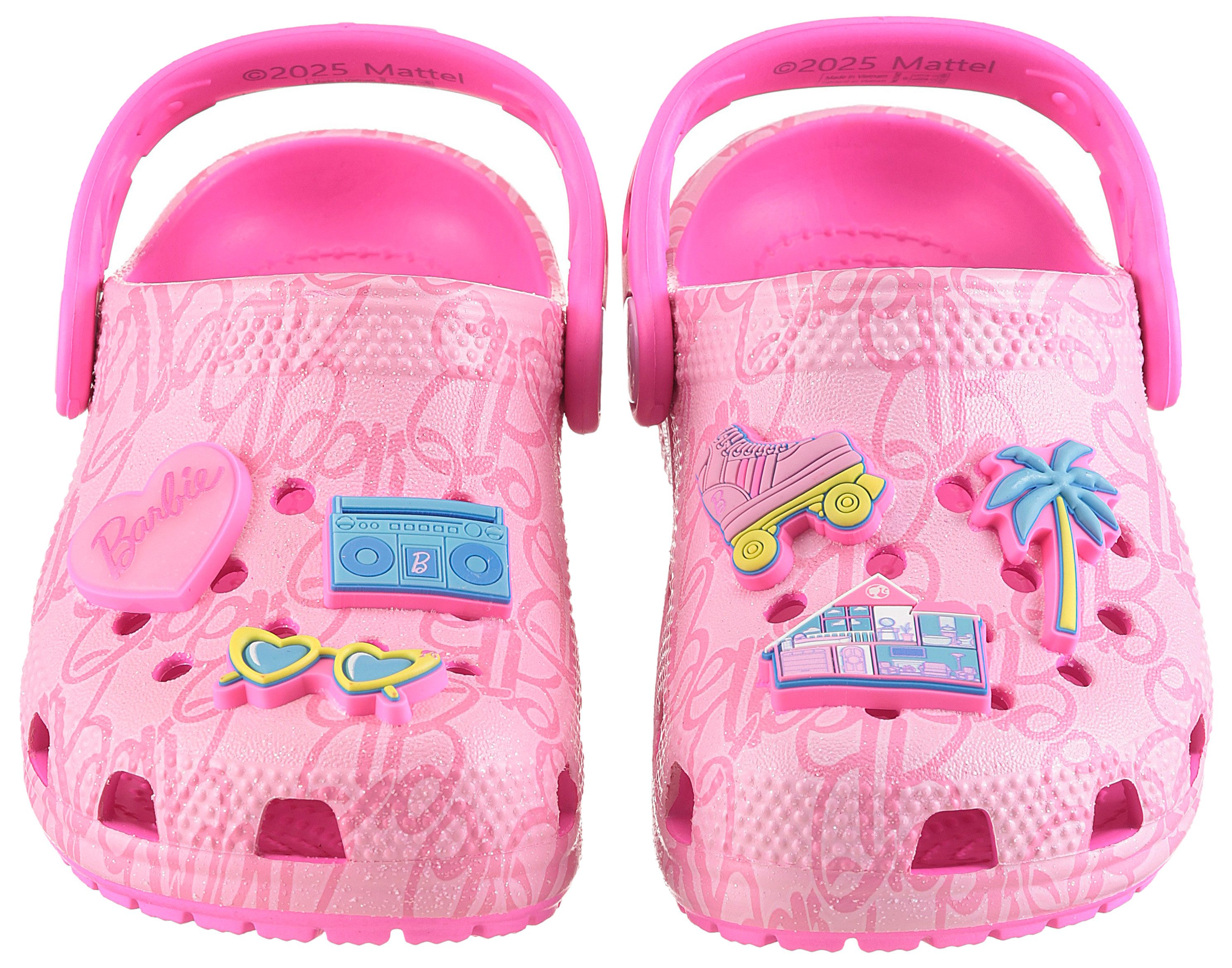 Crocs Toddlers' Barbie Classic Clog Clog Barbie Clog, Hausschuh mit Herzchen