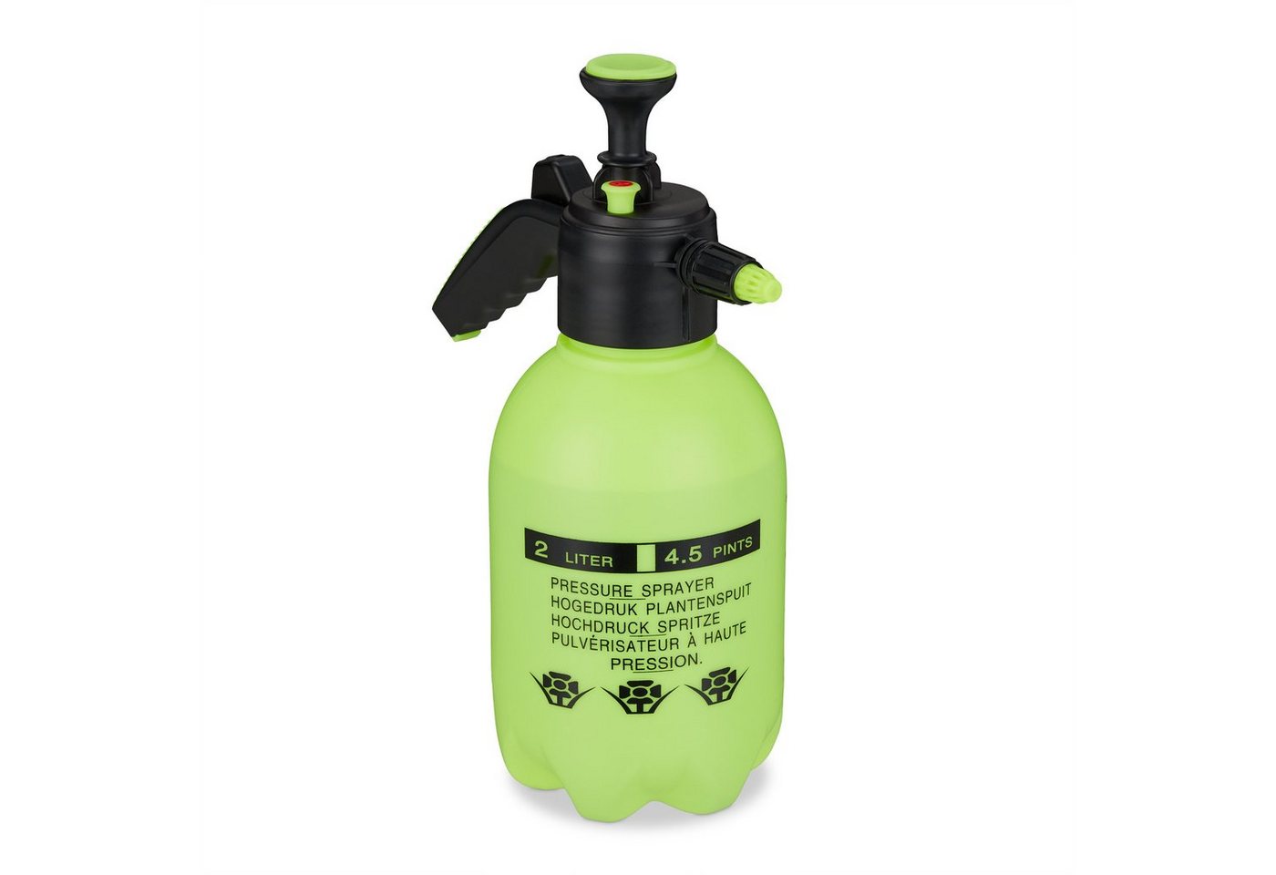relaxdays Drucksprühgerät Drucksprüher in Grün 2 Liter, (1-tlg)