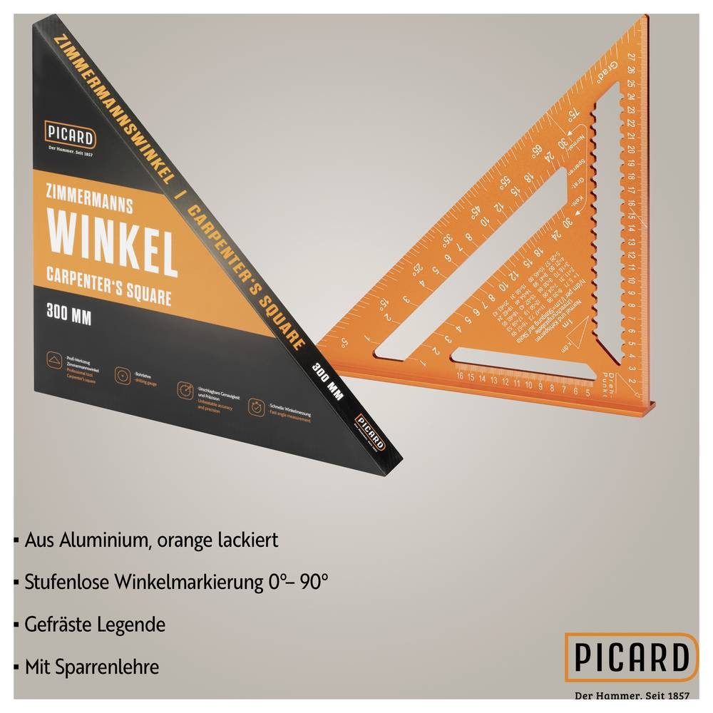 Picard Winkelmesser 0071520-300 Zimmermannswinkel 90 °