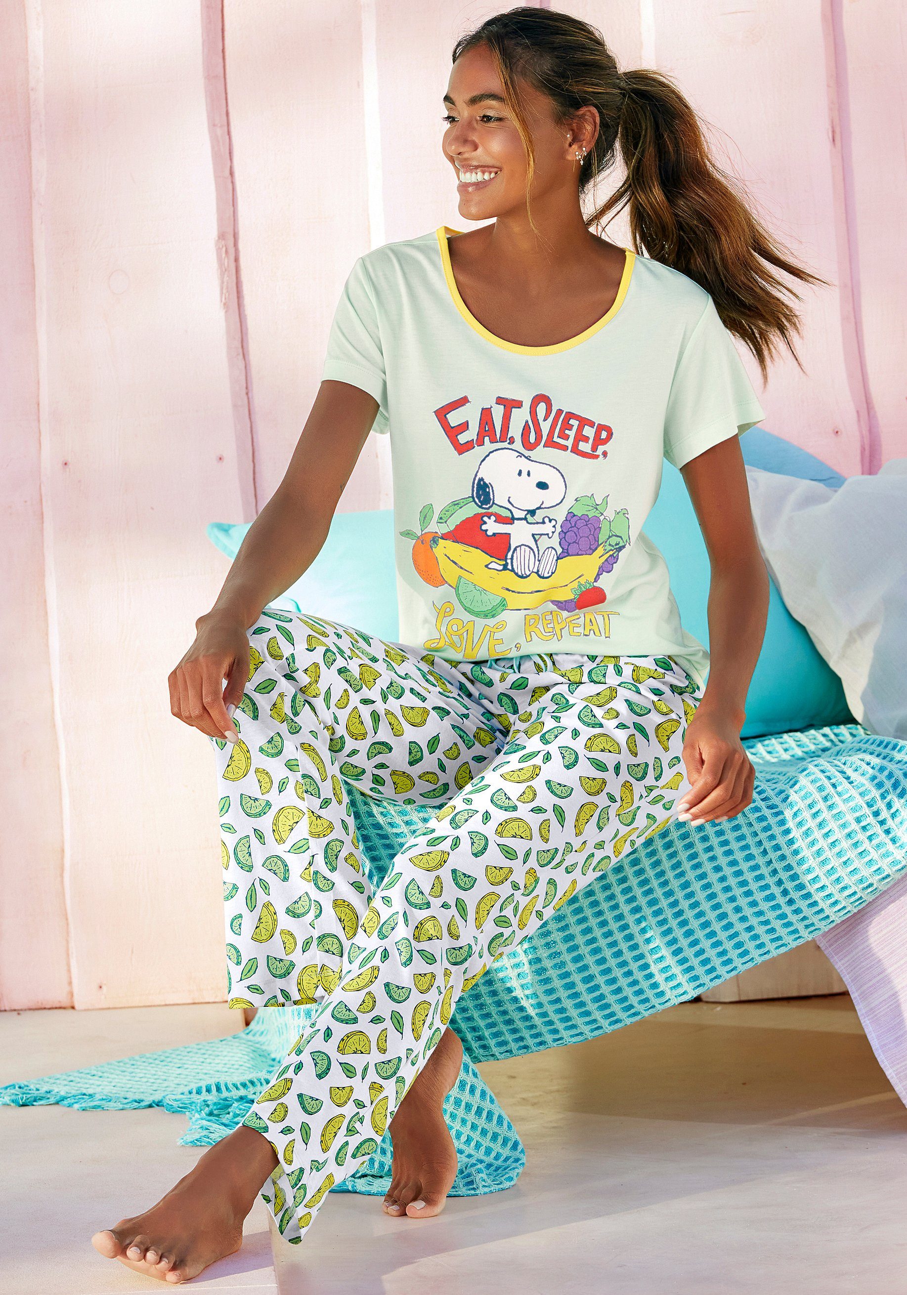 PEANUTS Pyjama tlg., (2 Stück) mit 1 Snoopy-Print