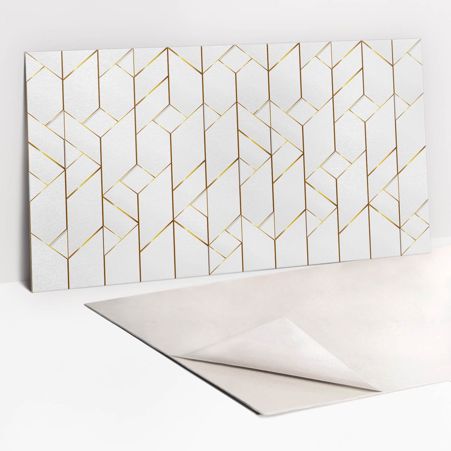 Tulup Wandpaneel Küchenrückwand Modische Linien 100x50cm Vinylfliesen Selbstklebend, (1-tlg)