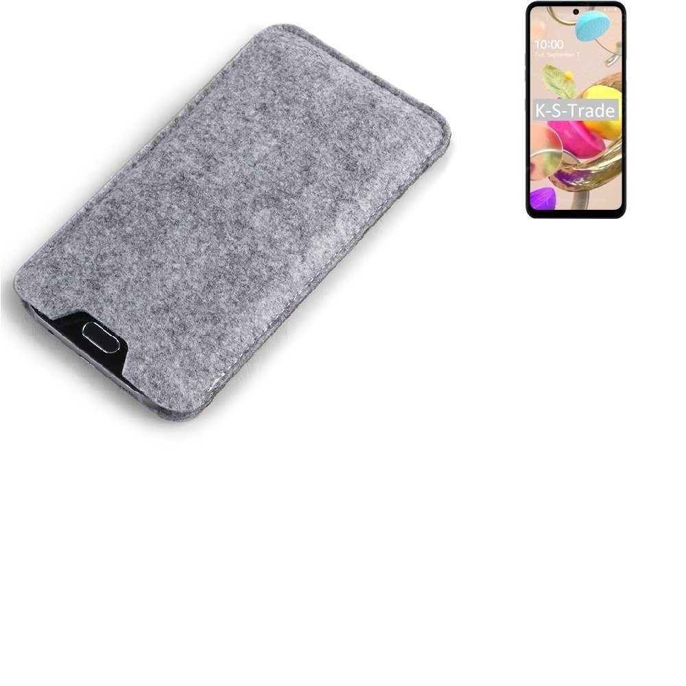 K-S-Trade Handyhülle für LG Electronics K42, Filz Handyhülle Schutzhülle Filztasche Filz Tasche Case Sleeve