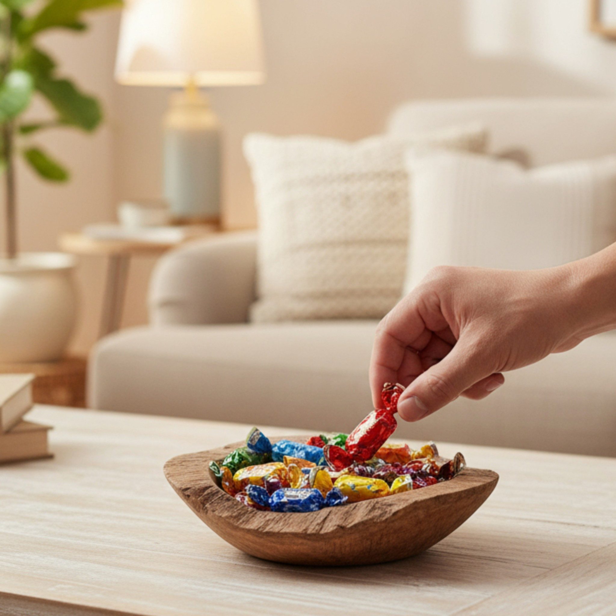 Meinposten Dekoschale Teakschale 2er Set Aufbewahrung rund 15 cm Wurzelholz Massiv (2 St., 2er Set)