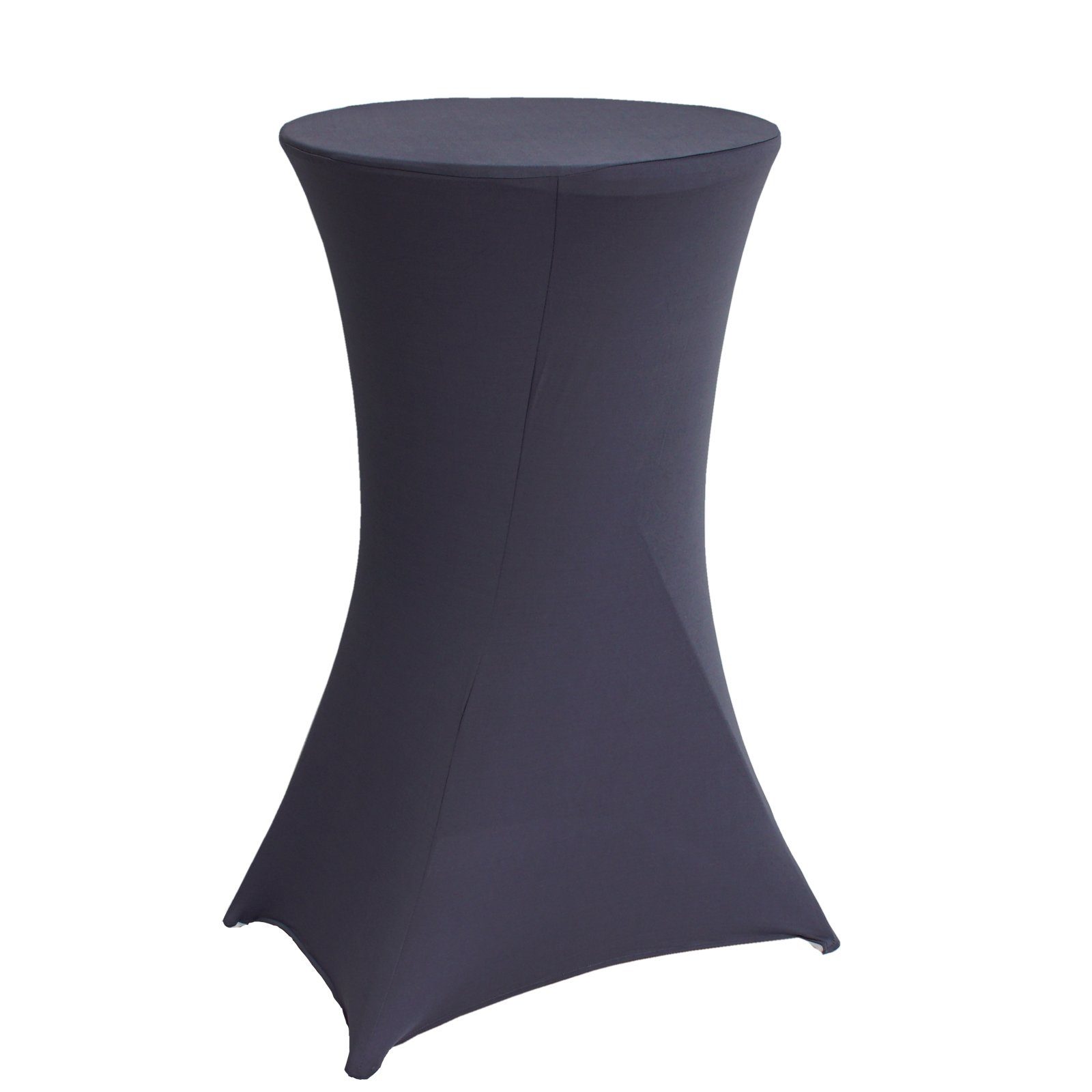 TRUTZHOLM Stehtisch mit anthraziter Husse klappbar Ø 60cm Bistrotisch Klapptisch Biertisch, /