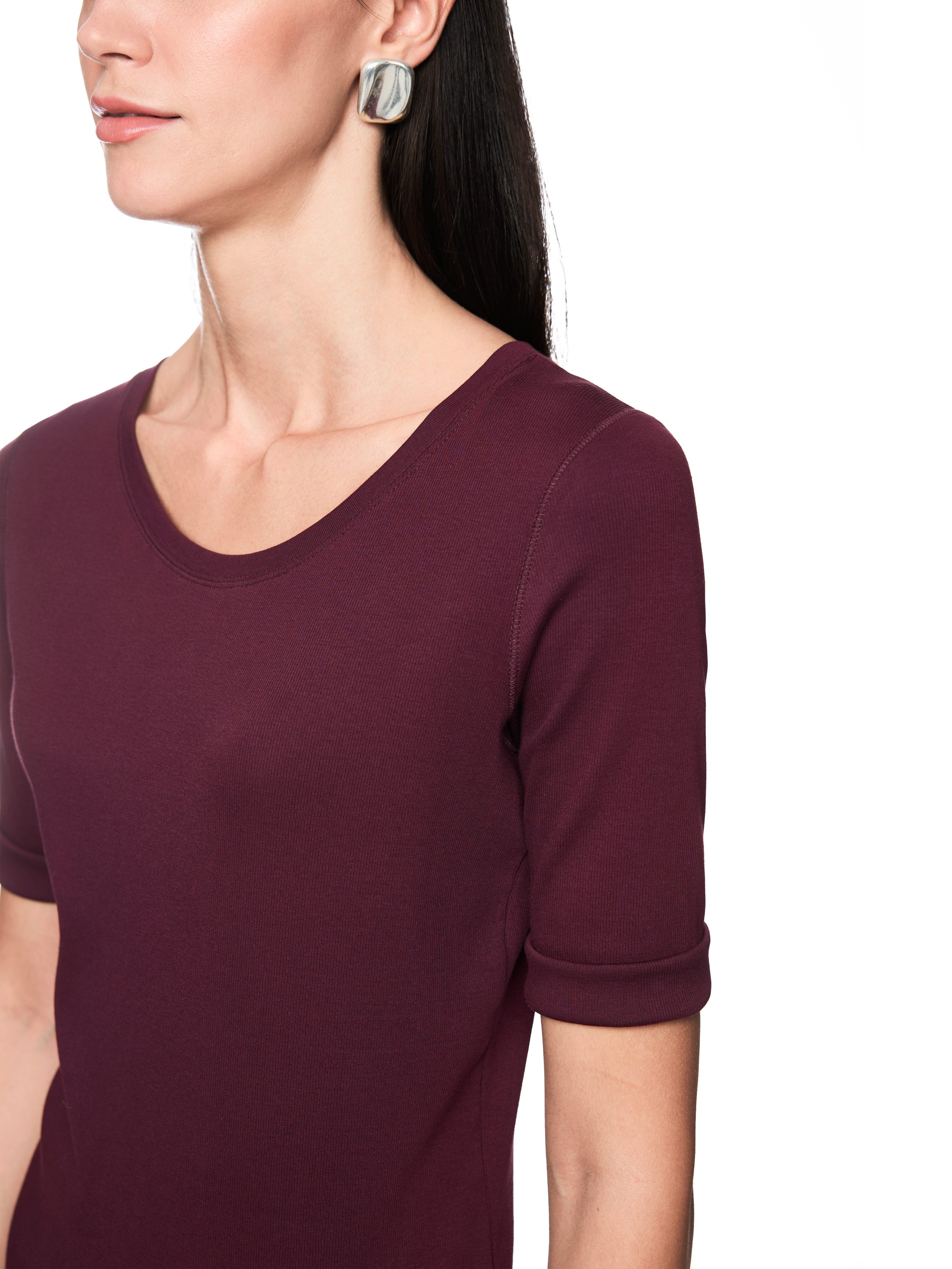 Marc Cain Rundhalsshirt Seasonal Colours I Premium Damenmode Rundhals-Shirt mit halben Ärmeln – Bild 2 von 5