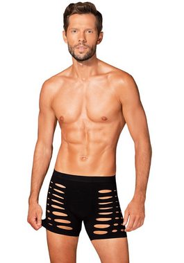 Obsessive Boxershorts Boxershorts mit Cut-outs - schwarz (1-St) Netz