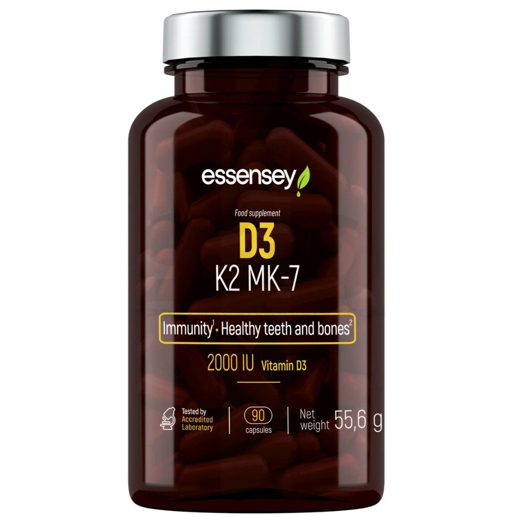 Vitamine Essensey® VITAMIN D3 + K2 MK-7 90 Kapseln Kapseln
