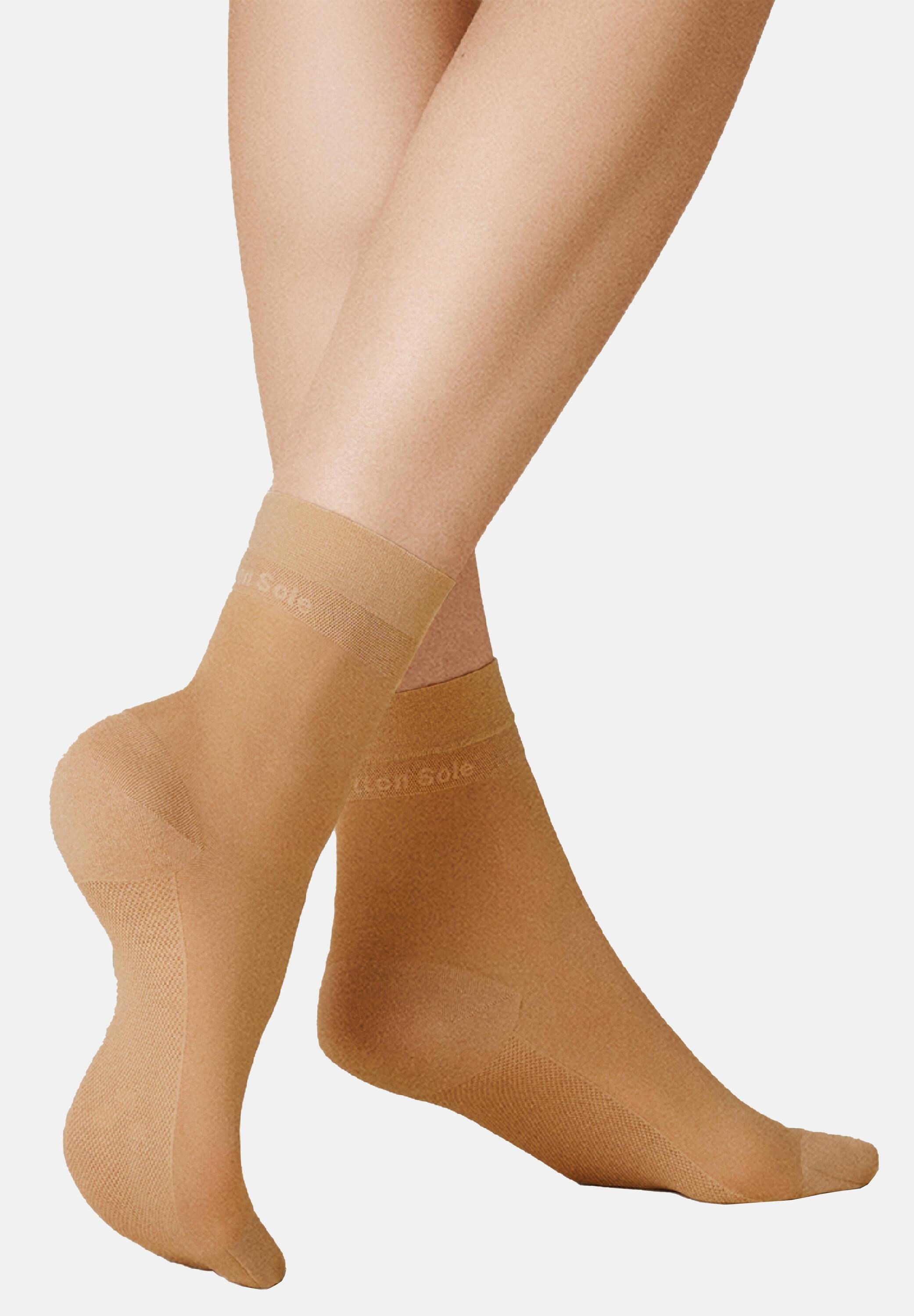 KUNERT Basicsocken Cotton Sole 20 (1-Paar) Transparente Söckchen mit Baumwoll-Sohle