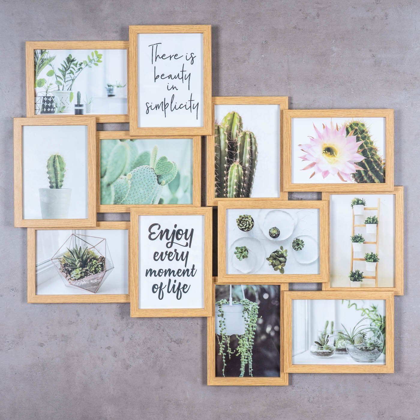 Levandeo® Bilderrahmen Collage, Bilderrahmen 70x65cm Collage 12 Fotos 13x18 günstig online kaufen