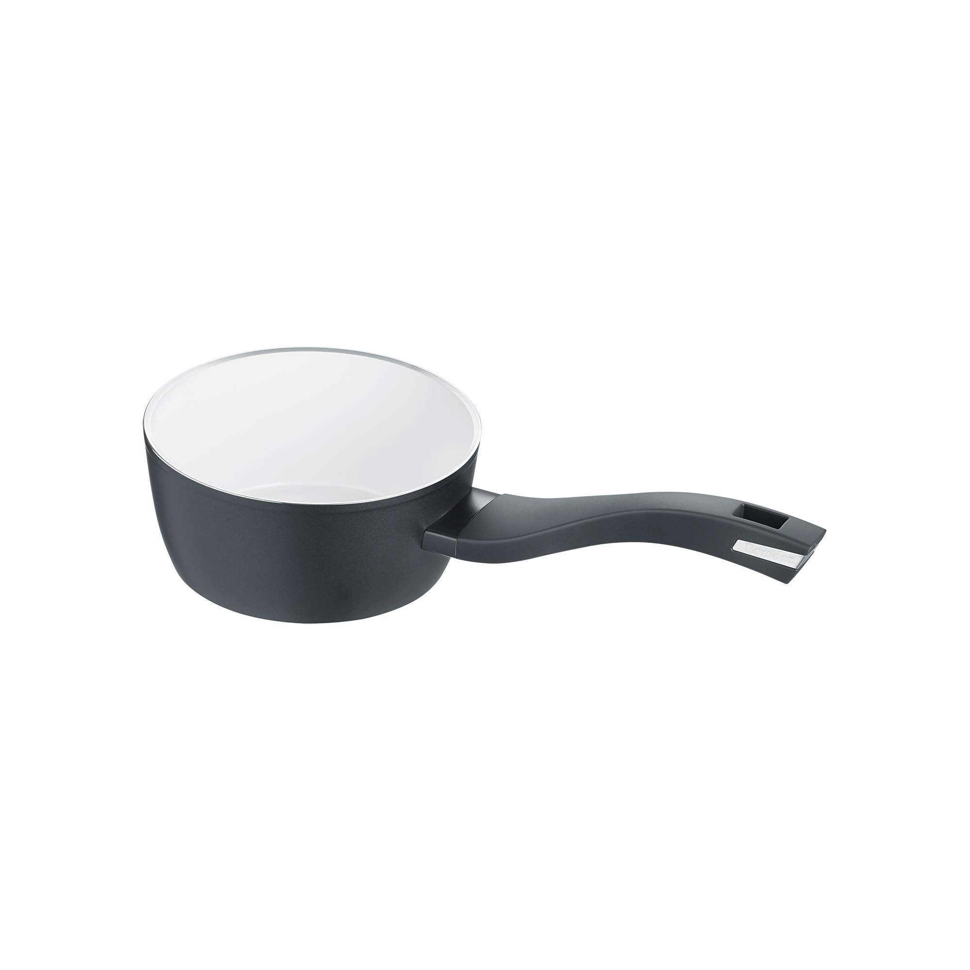 Berndes Kasserolle mit Glasdeckel 16 cm, Aluminium, schwarz - Balance® Induction b.nature