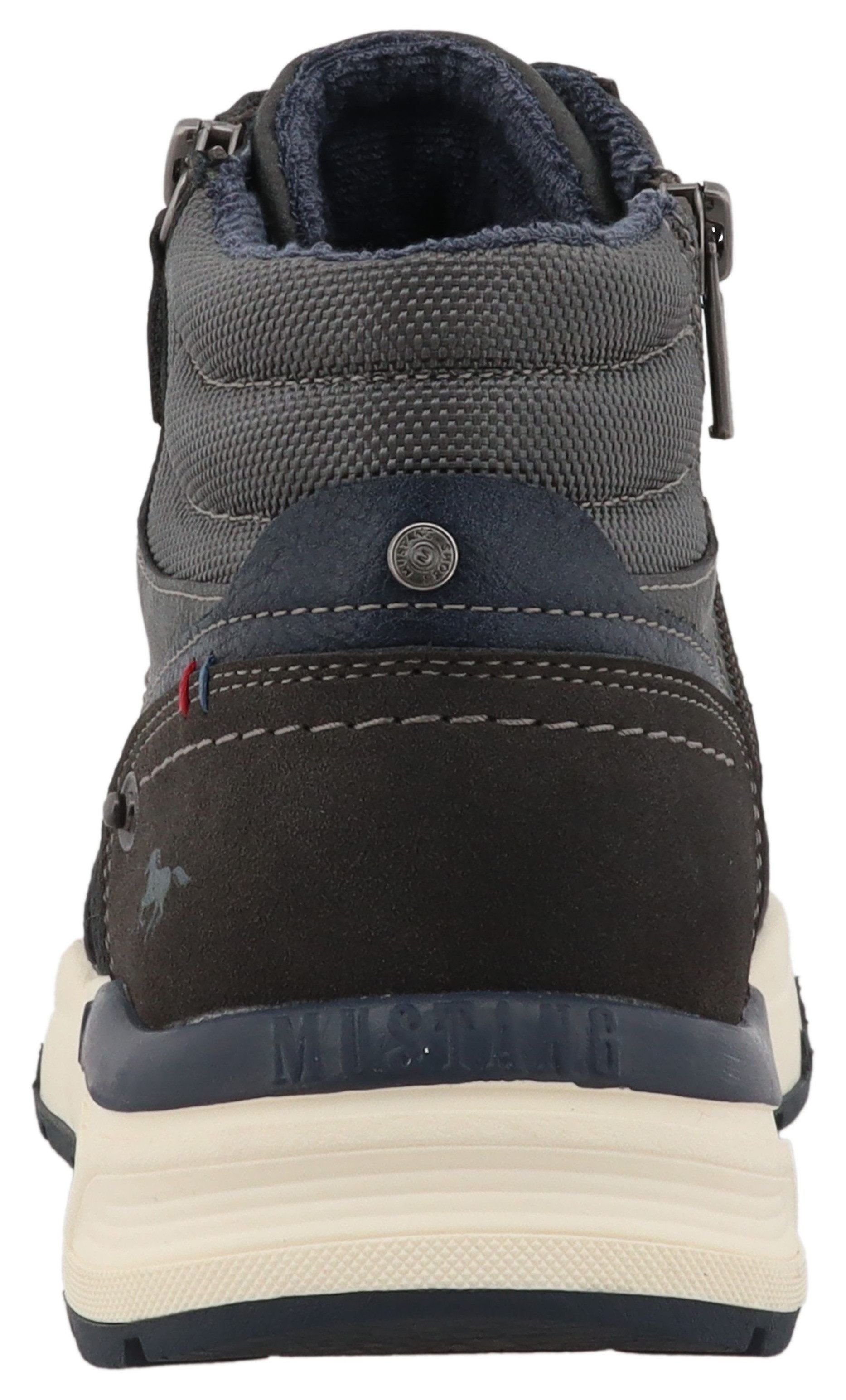 Mustang Shoes Mart Sneaker High Top Sneaker, Schnürboots mit Reißverschluss
