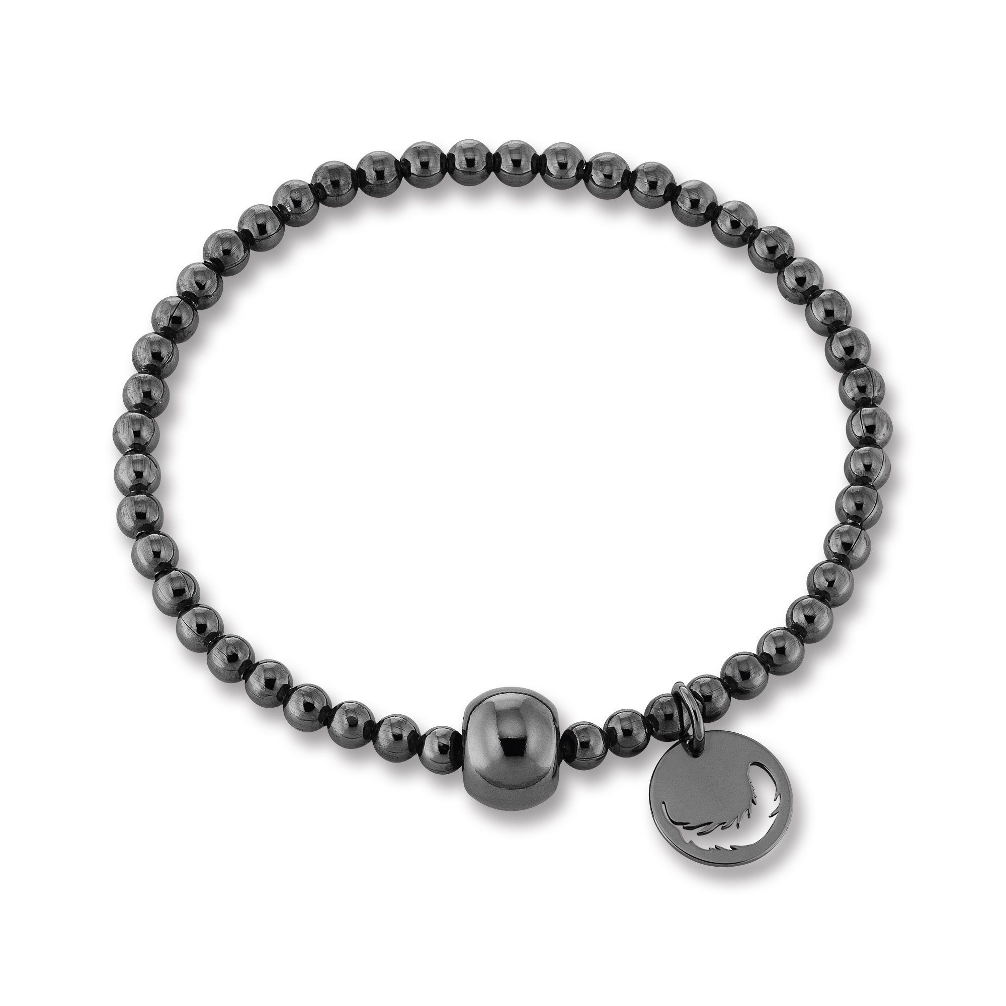 Kugelkette mit Damen mm Feder ONE 54,0 Feder Ø, Silberarmband Gummiband Ø Schmuck aus Silber ELEMENT Silber 925 Armband