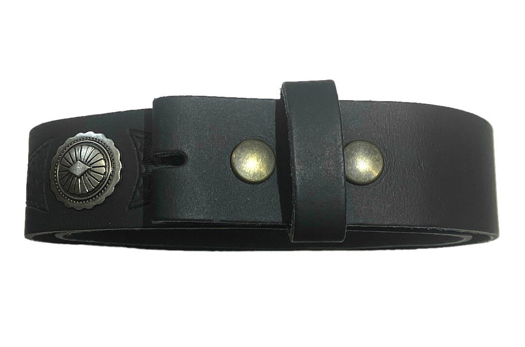 Westernlifestyle Ledergürtel Schwarzer gemusterter Westerngürtel Wechselgür günstig online kaufen