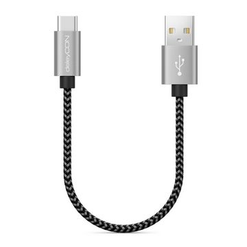 deleyCON deleyCON 0,15m Nylon USB-C Kabel Ladekabel Datenkabel USB Typ C USB-Kabel