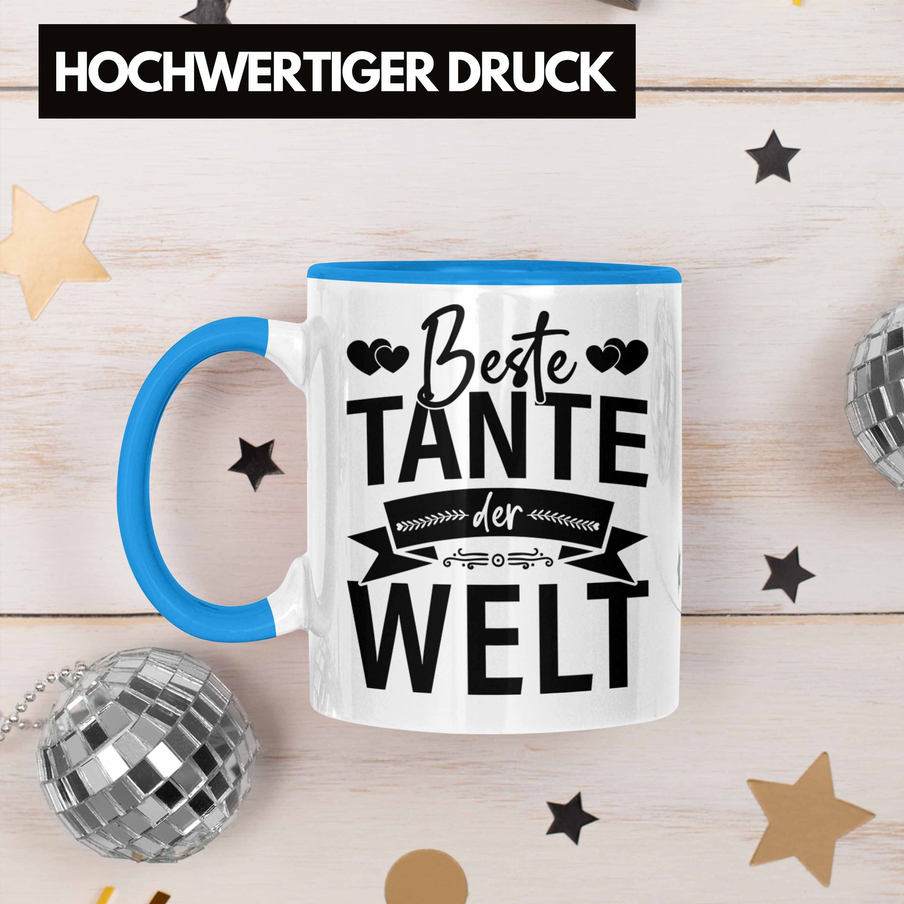 Trendation Geschenke Trendation Lustig Blau Der Tante Spruch Geschenkidee Welt Beste - Lieblingstante Tasse Tasse