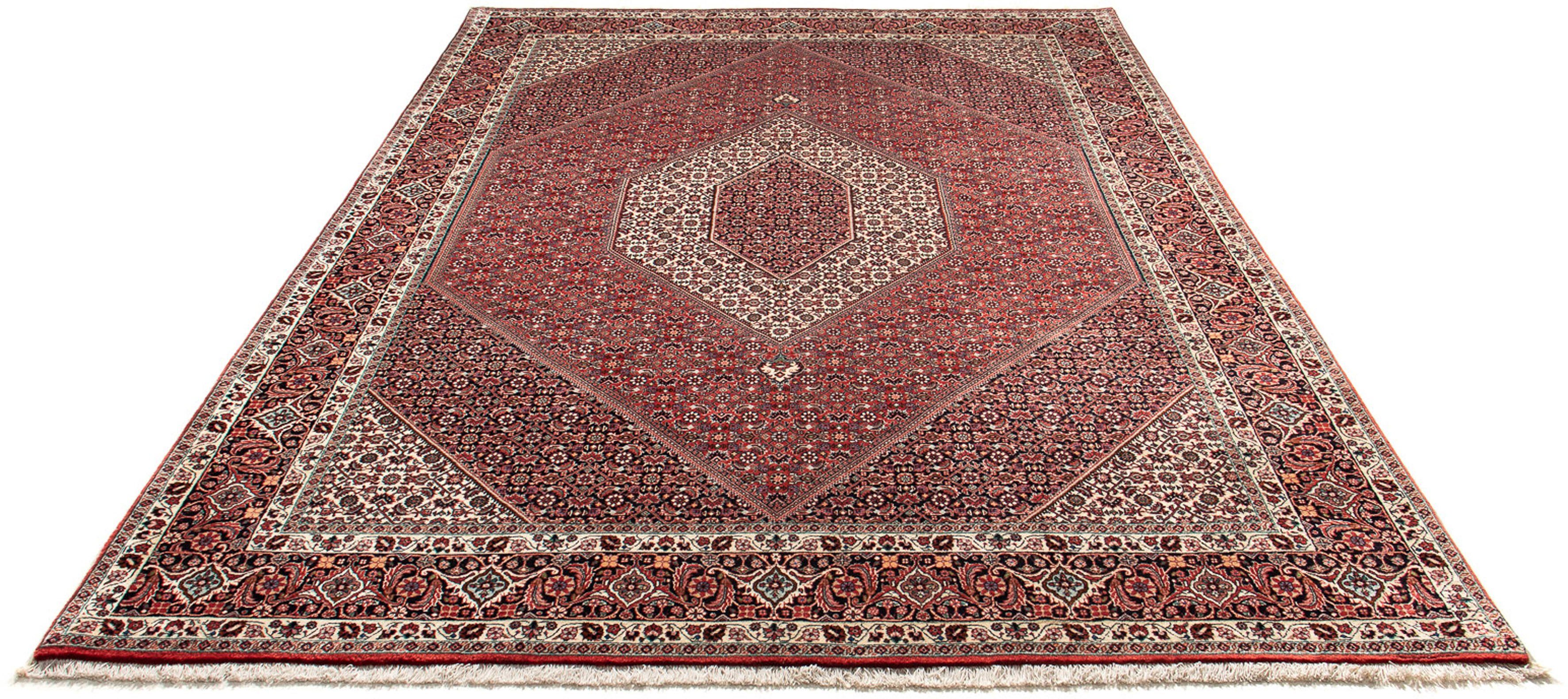 Orientteppich Perser - Bidjar - 303 x 203 cm - hellrot, morgenland, rechteckig, Höhe: 15 mm, Wohnzimmer, Handgeknüpft, Einzelstück mit Zertifikat