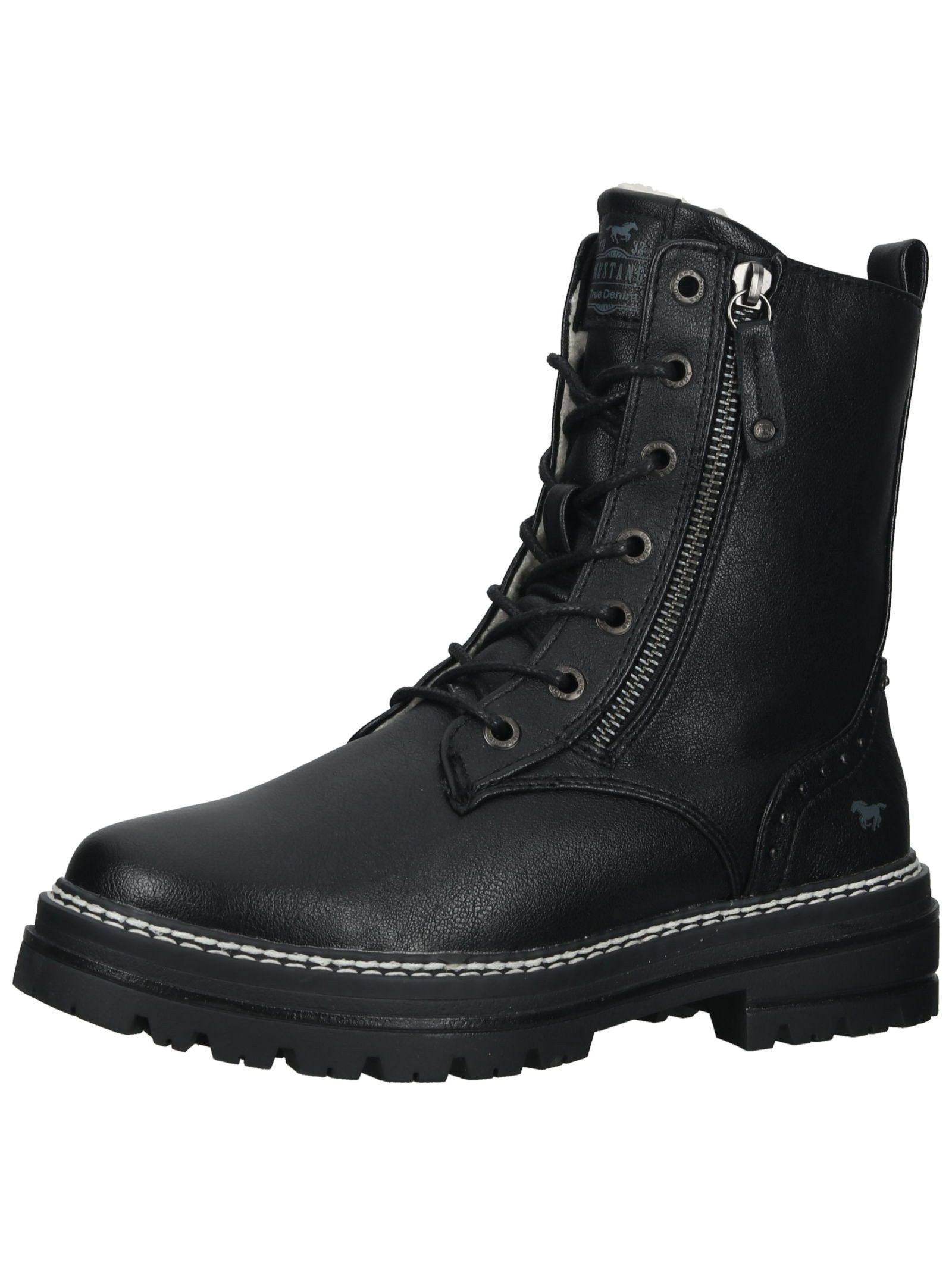 MUSTANG Stiefelette Lederimitat Schnürstiefelette günstig online kaufen