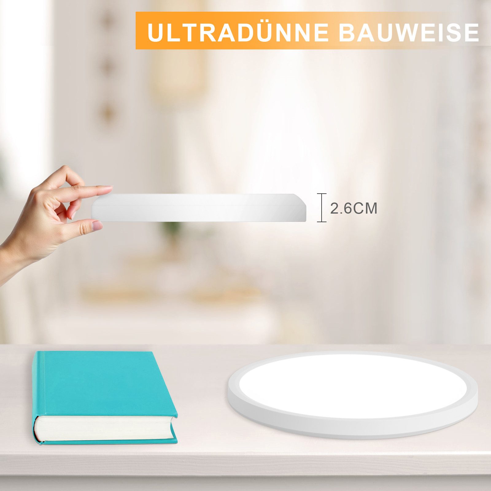 ZMH LED Deckenleuchte Wohnzimmer Ø22//30CM Modern günstig online kaufen