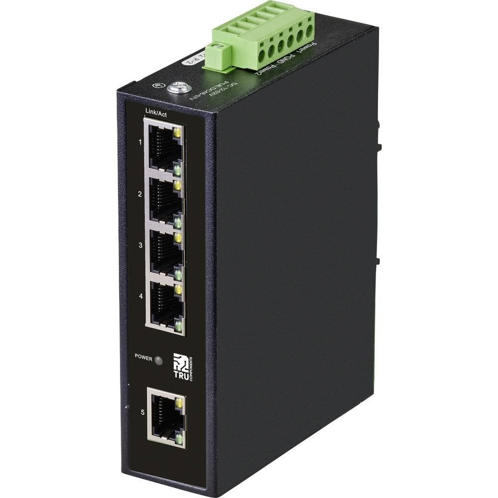 TRU COMPONENTS Industrial-Ethernet-Switch, 5 Ports 100Base-T Netzwerk-Switch