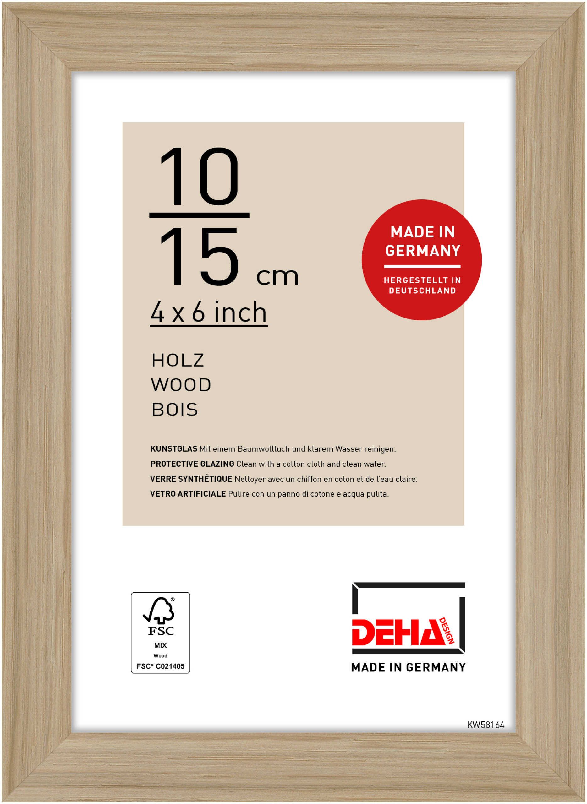 DEHA DESIGN Bilderrahmen Holz Bilderrahmen Fontana, (1 St)
