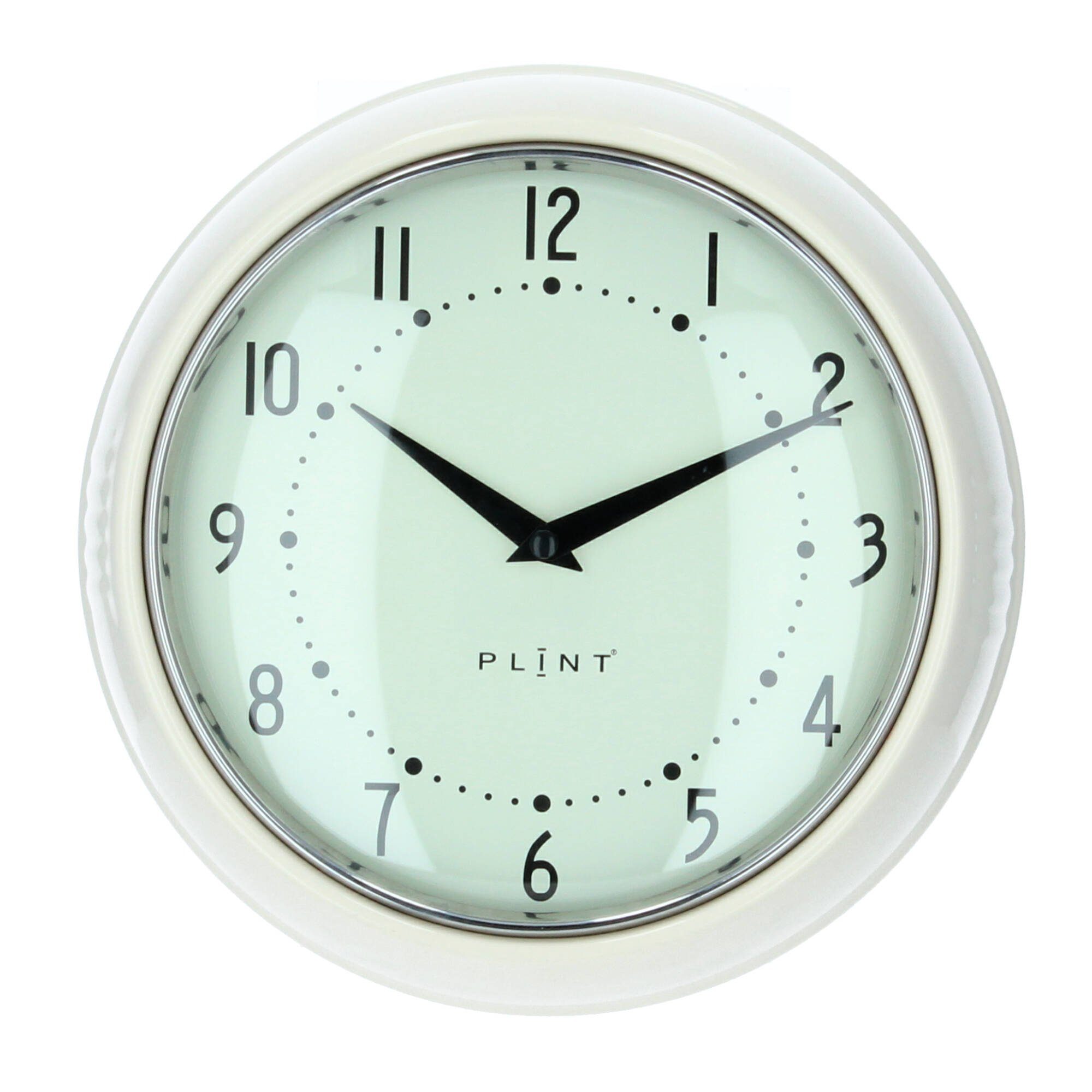 Plint Wanduhr Küchenuhr Retro cream cremeweiß günstig online kaufen