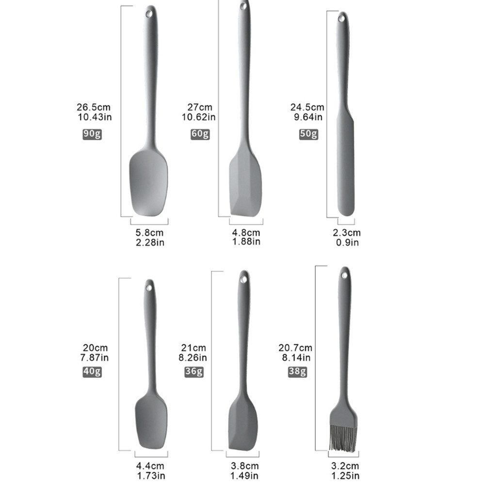 Coonoor Kochbesteck-Set Küchenutensilien 6er Set aus Silikon Geschirrset Küchenhelfer (6-tlg)