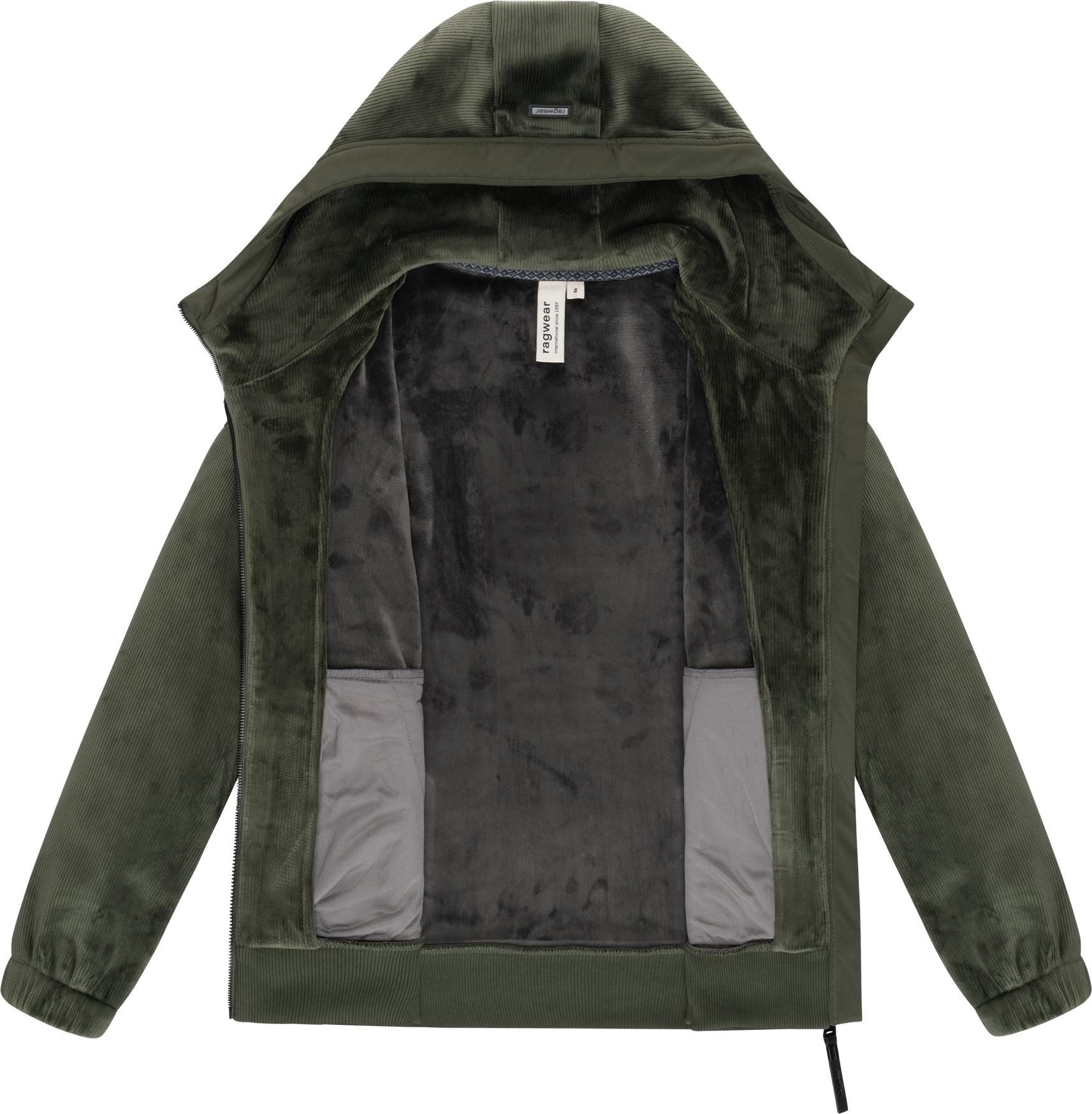 Ragwear Fleecejacke Cousy Short Bonded Übergangsjacke mit kuscheligem Teddyfell-Innenfutter