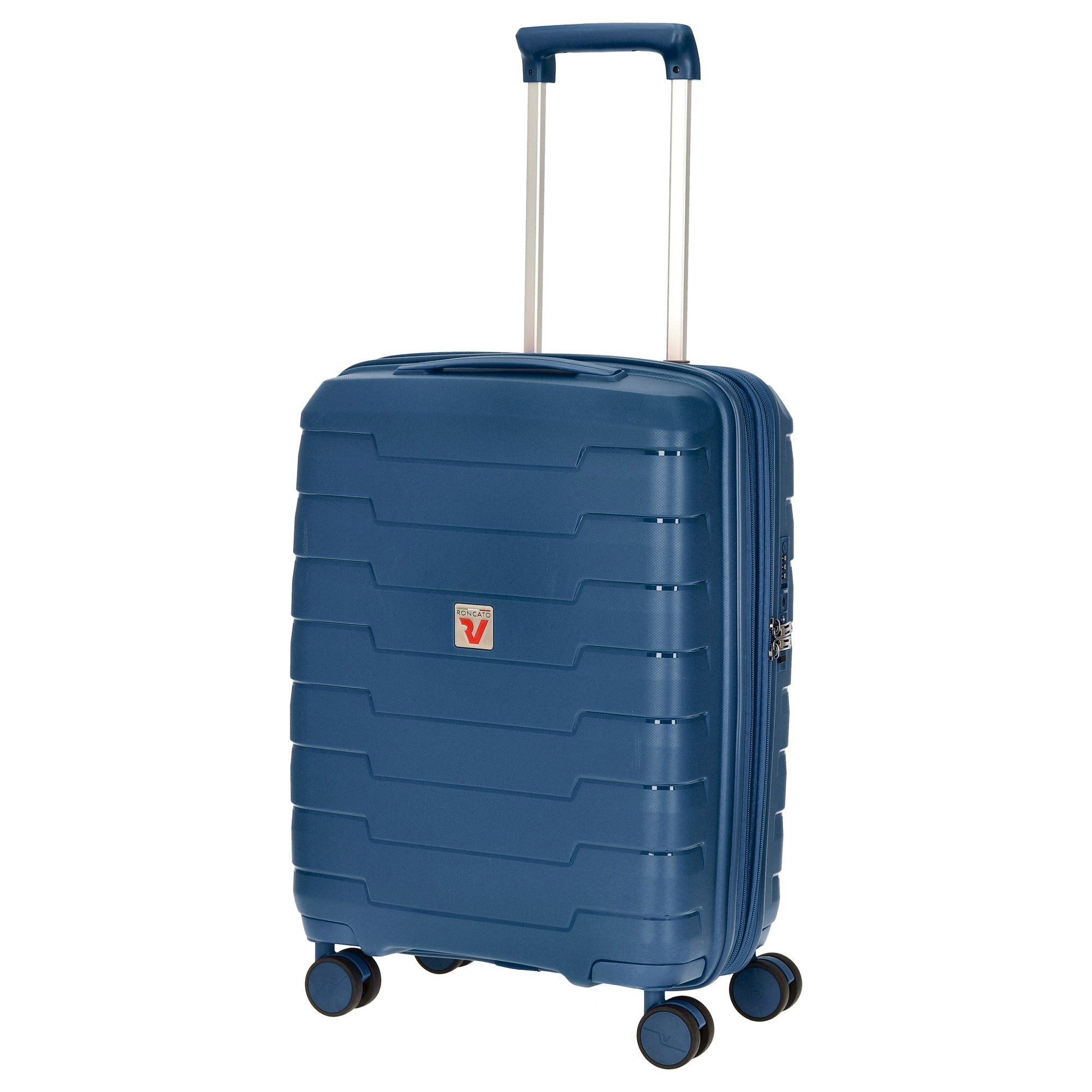 RONCATO Koffer Skyline - 4-Rollen-Kabinentrolley S 55 cm erw. USB-Anschluss (navy), 4 Rollen Rollen