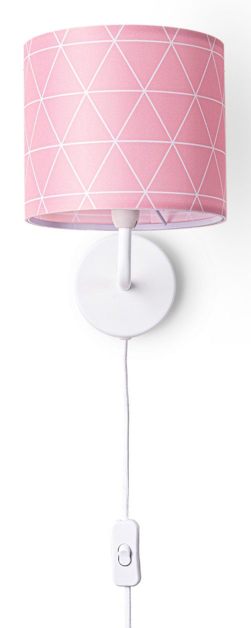 Paco Home Wandleuchte Stella 401, ohne Leuchtmittel, Stecker Flur Lampe Wohnzimmer Ø 18cm Skandi Stil Kabel 3m E14