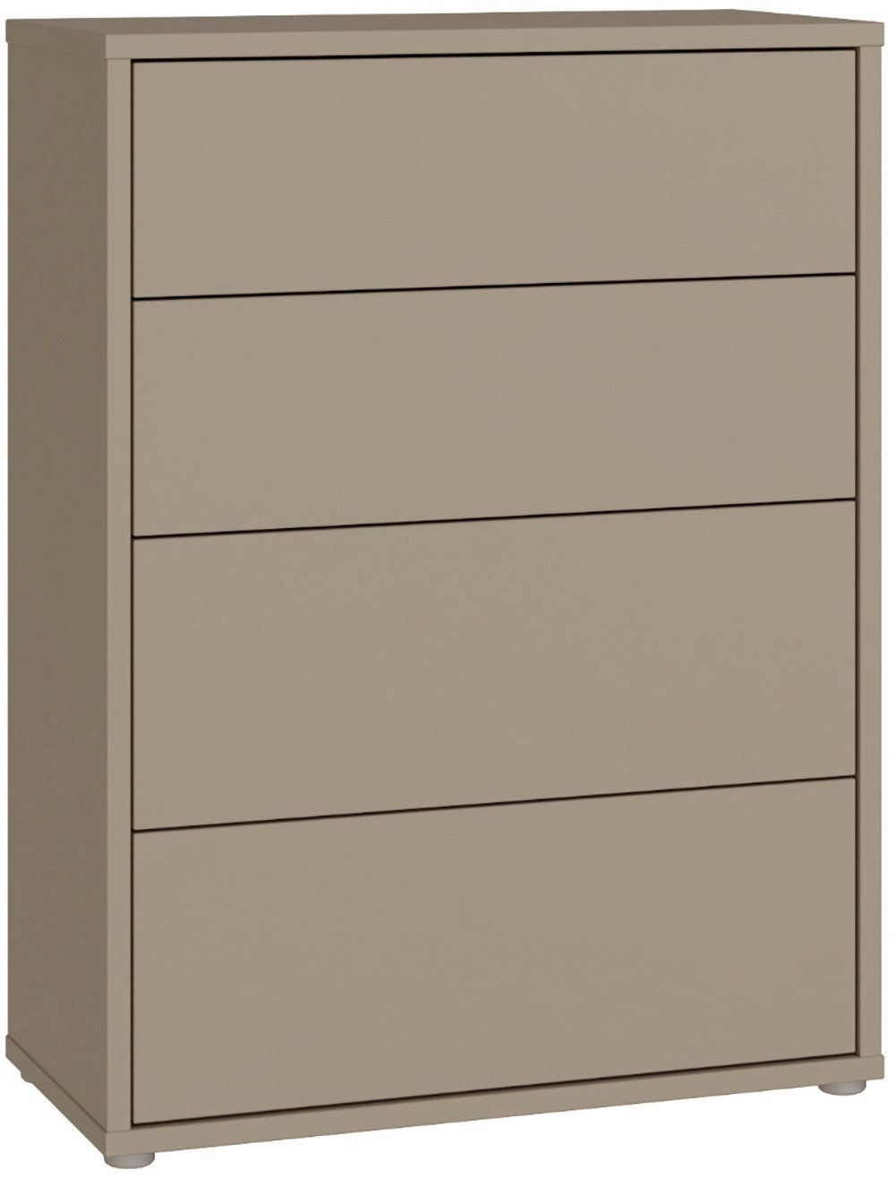 FORTE Kommode Alice Springs, Kommode 4 Schubkästen B/H/T 74,5/99,1/34,9 cm, Schubkästen mit Vollauszug, Grifflos, Push to open