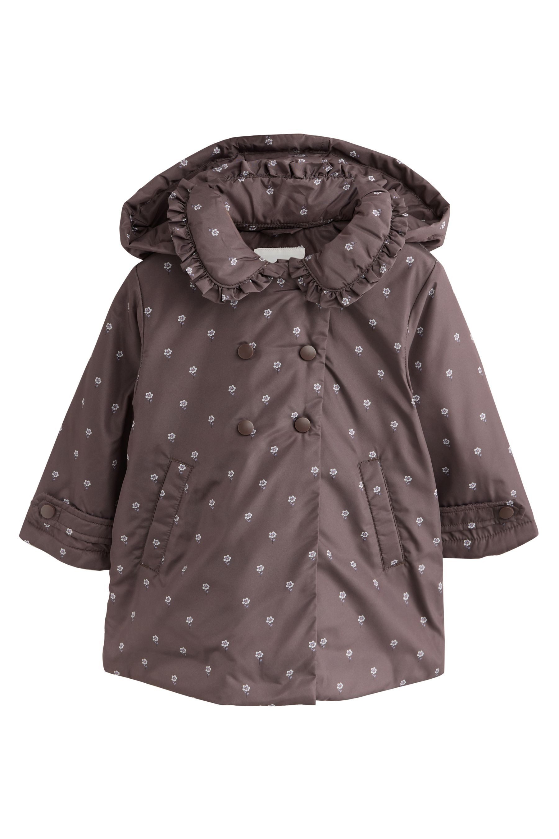 Next Kurzmantel Wasserabweisender Mantel mit Rüschenkragen günstig online kaufen