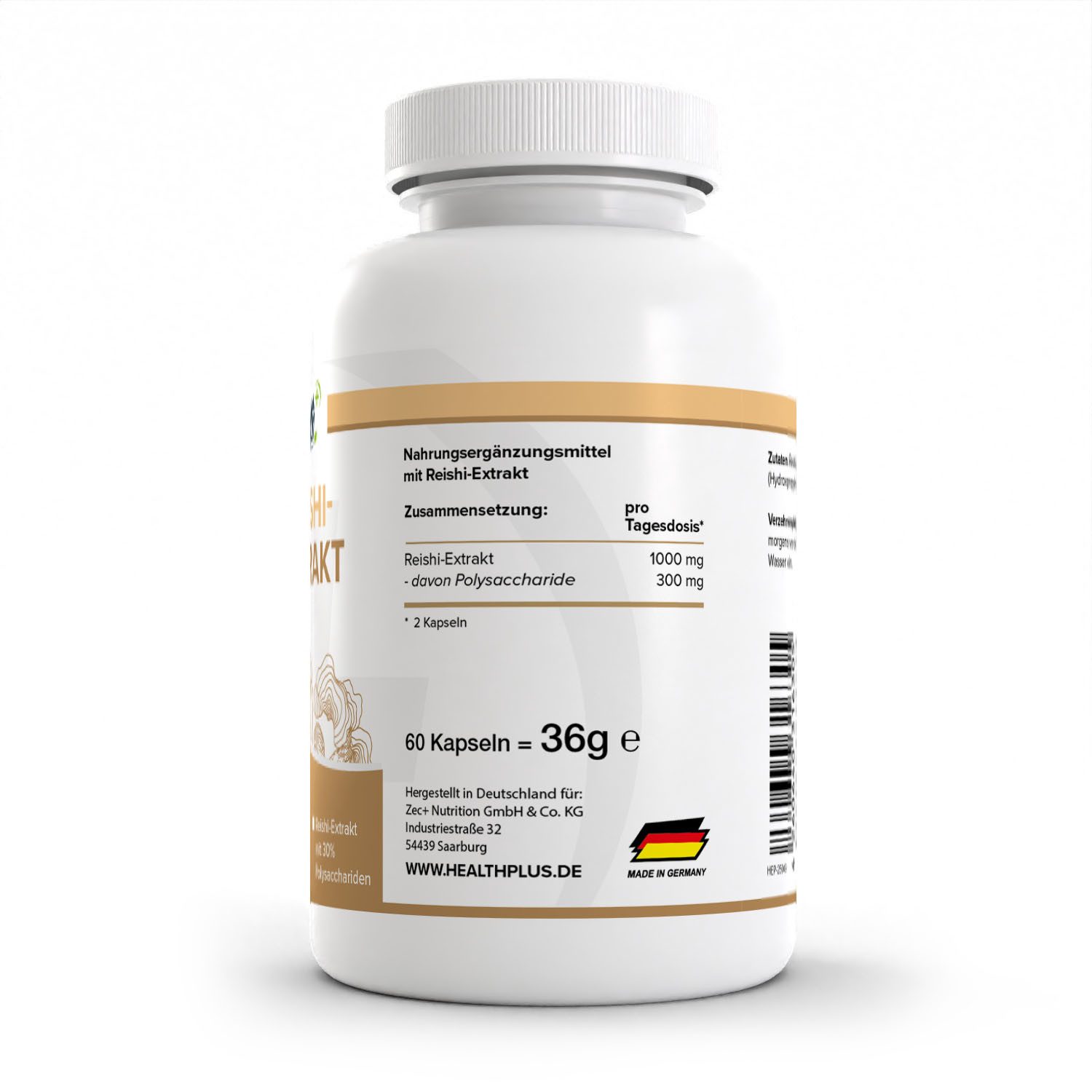 Zec+ Nutrition HEALTH+ REISHI, 60 Kapseln Kapsel