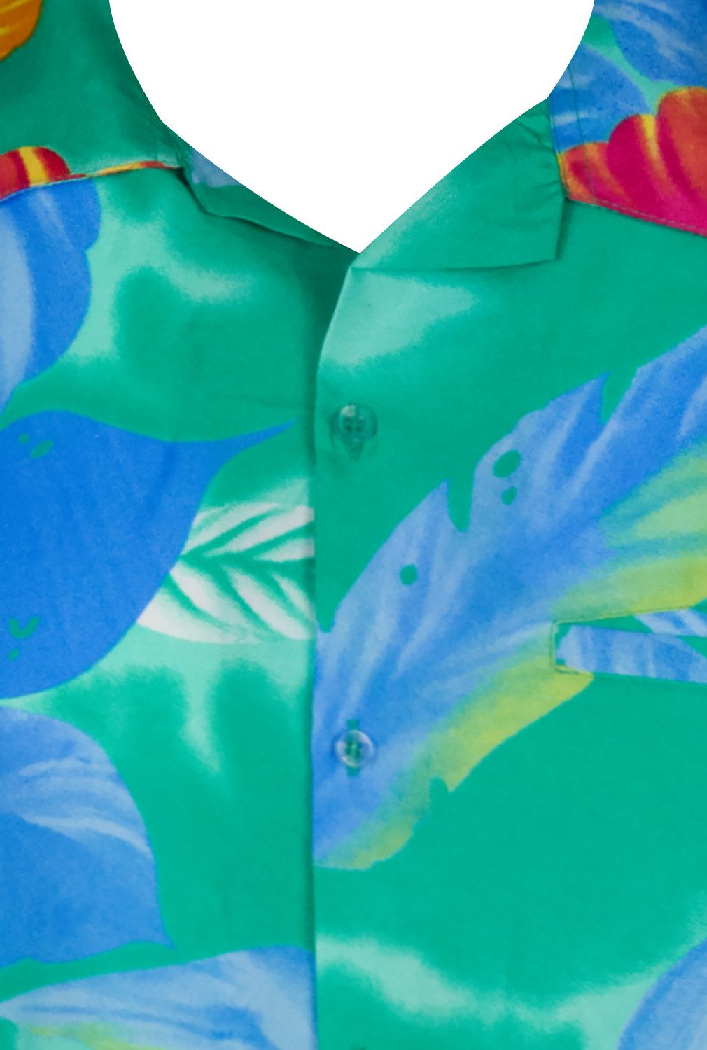 King Kameha Hawaiihemd Big Flower Funky Hawaii-Hemd Kurzarm Front-Tasche Stylish Unisex