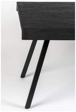 Trendmöbel24 Esstisch Design Esstisch SURI BLACK 200 x 90 cm Platte recycled Teak