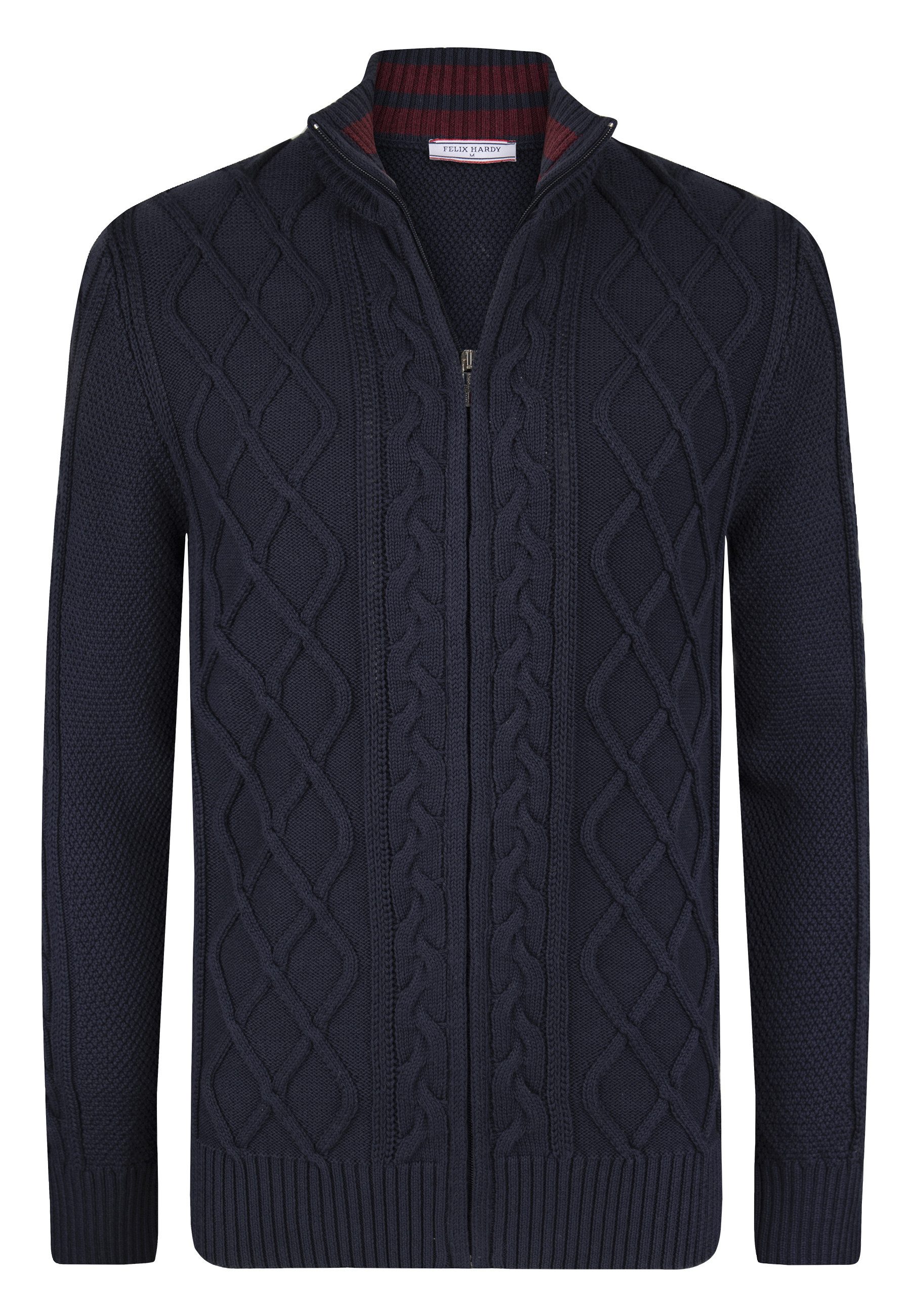 Strickjacke Strickjacke mit durchgehendem Reißverschluss