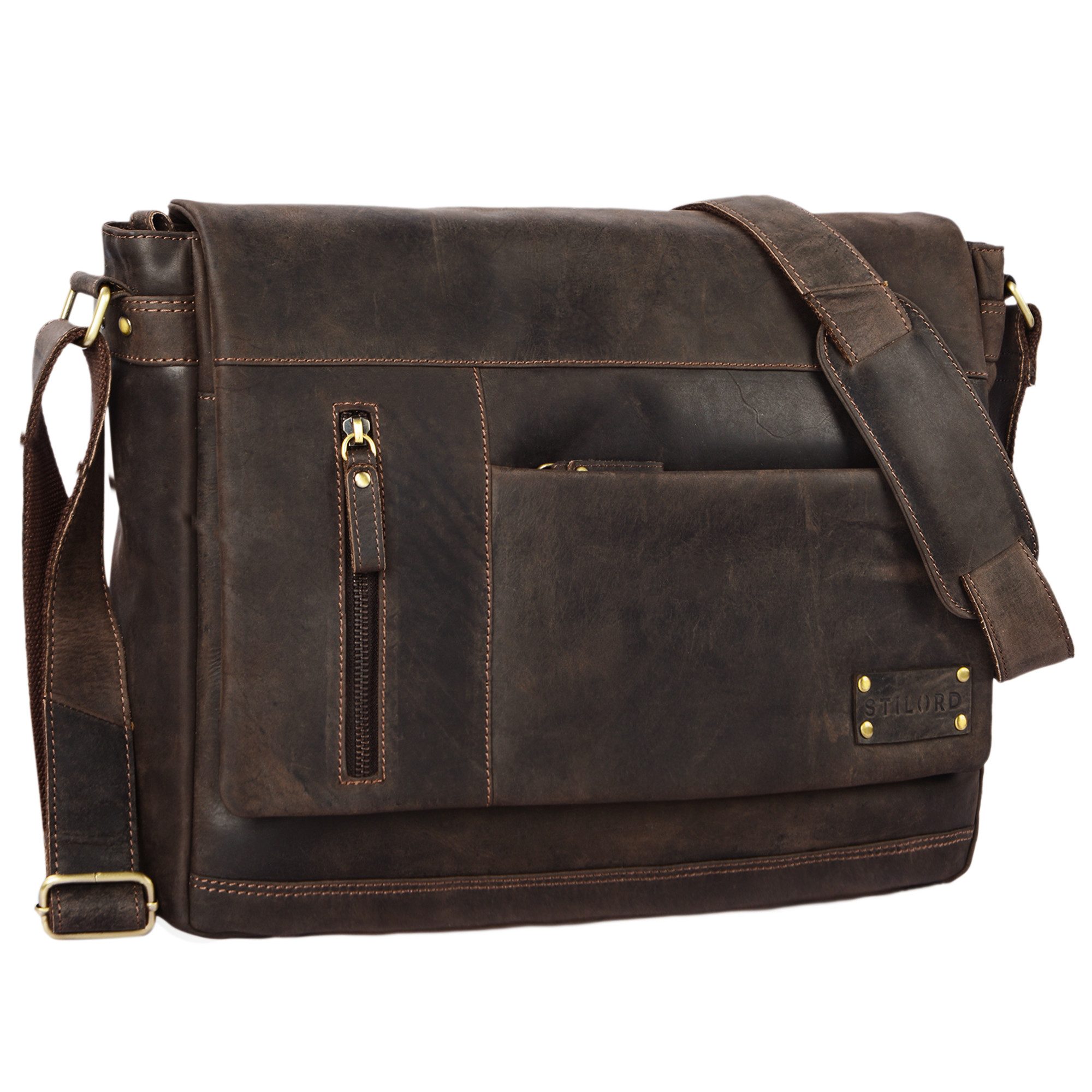 STILORD Schultertasche "Patrick" Vintage Schultertasche aus echtem Leder