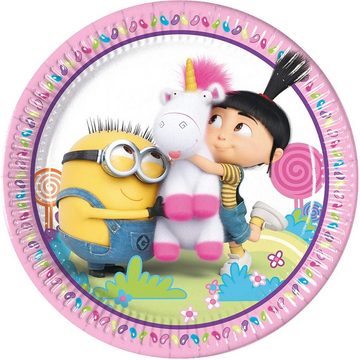 Procos Einweggeschirr-Set Minions Einhorn - Kindergeburtstags-Set (73-teilig)