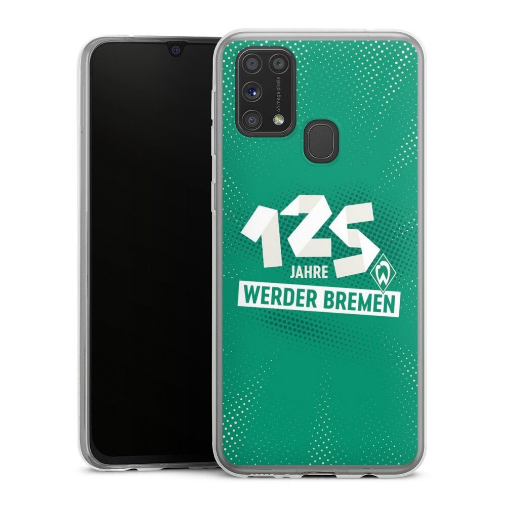 DeinDesign Handyhülle 125 Jahre Werder Bremen Offizielles Lizenzprodukt, Samsung Galaxy M31 Slim Case Silikon Hülle Ultra Dünn Schutzhülle