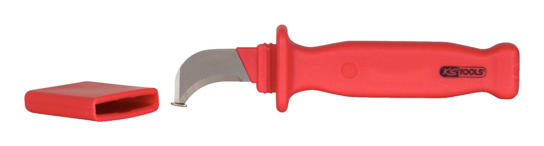 KS Tools Kabelmesser, Mit Schutzisolierung und Hakenklinge